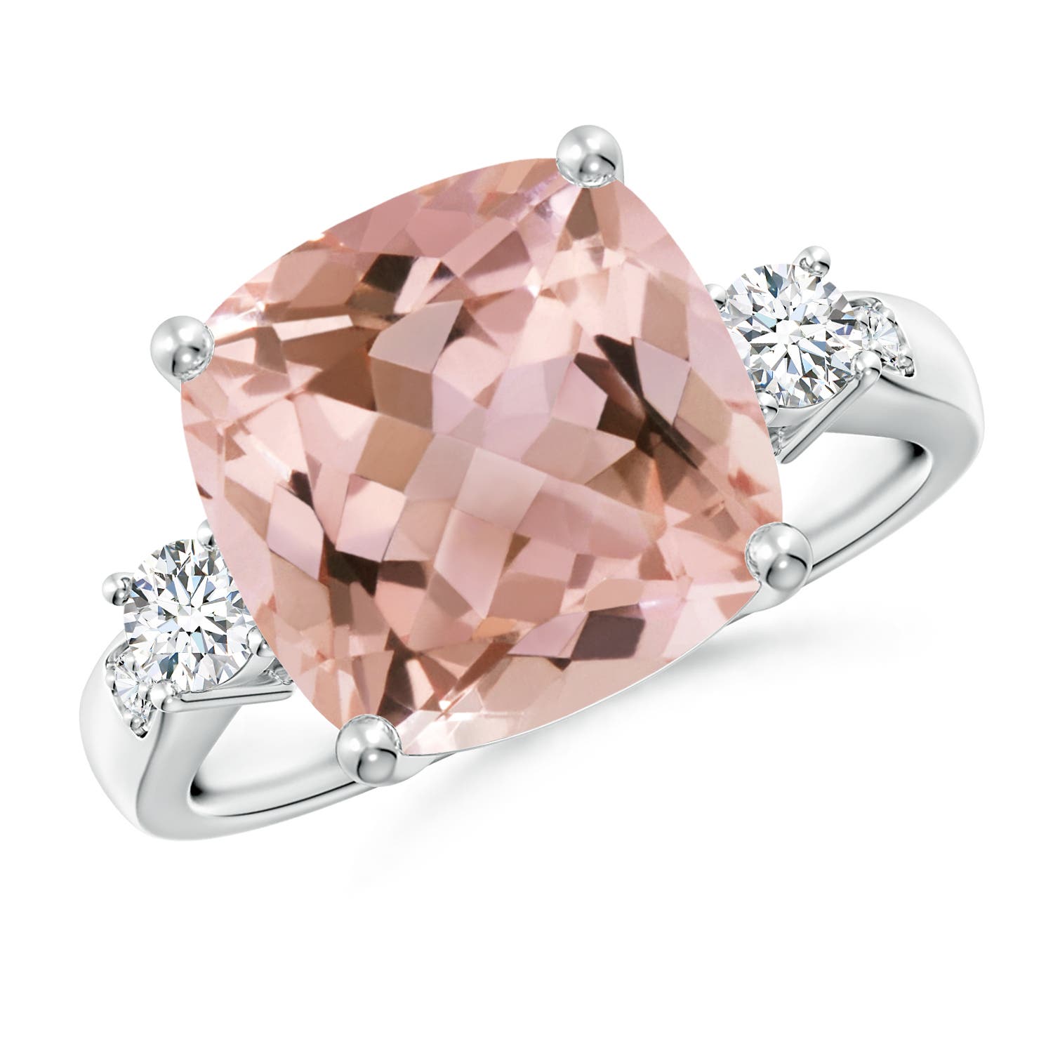 AAAA - Morganite / 5.25 CT / 14 KT White Gold