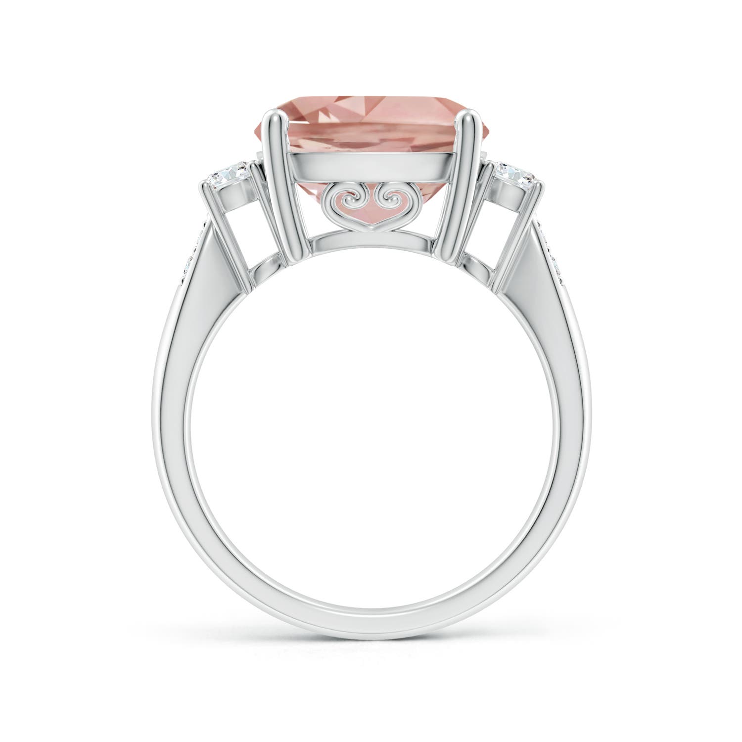 AAAA - Morganite / 5.25 CT / 14 KT White Gold