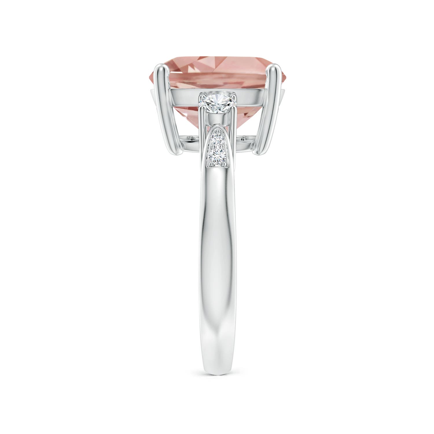 AAAA - Morganite / 5.25 CT / 14 KT White Gold