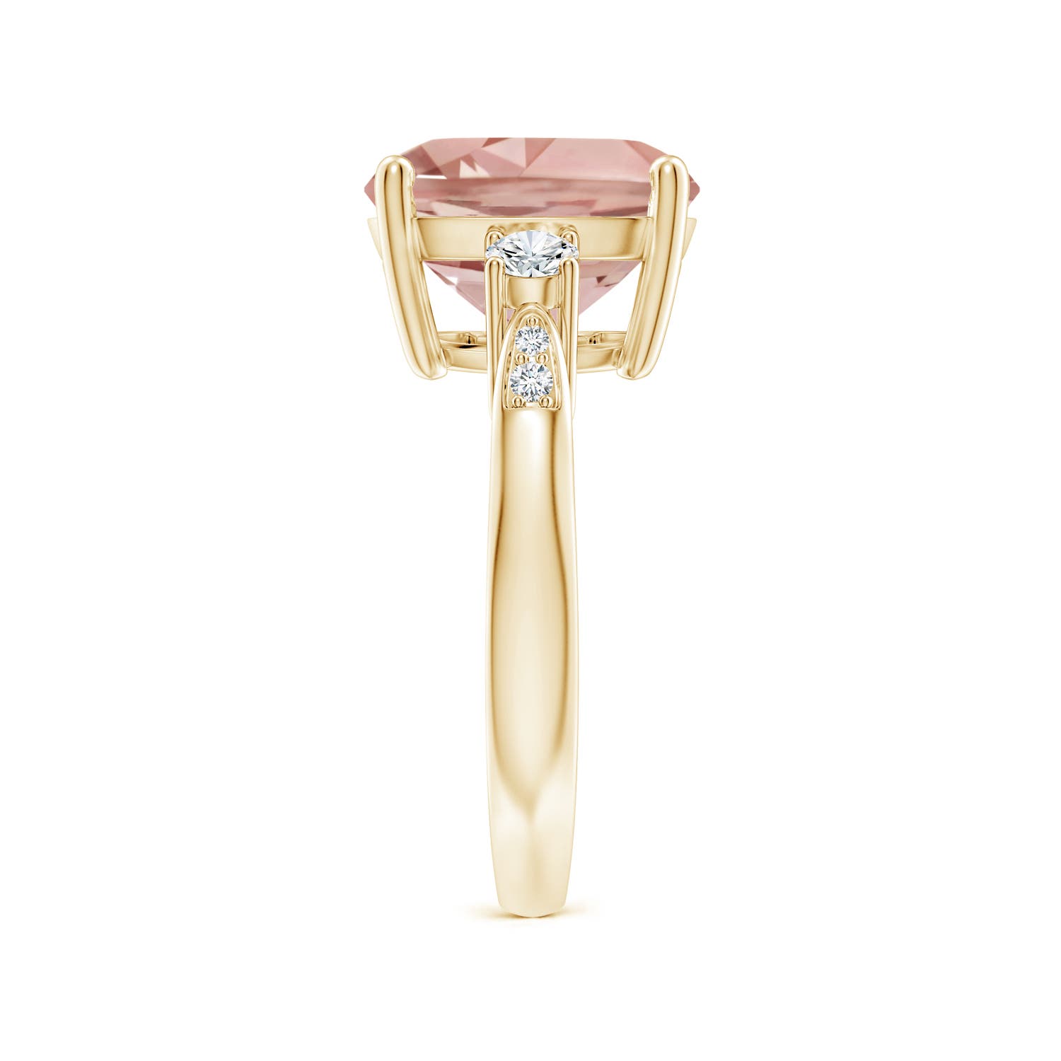 AAAA - Morganite / 5.25 CT / 14 KT Yellow Gold