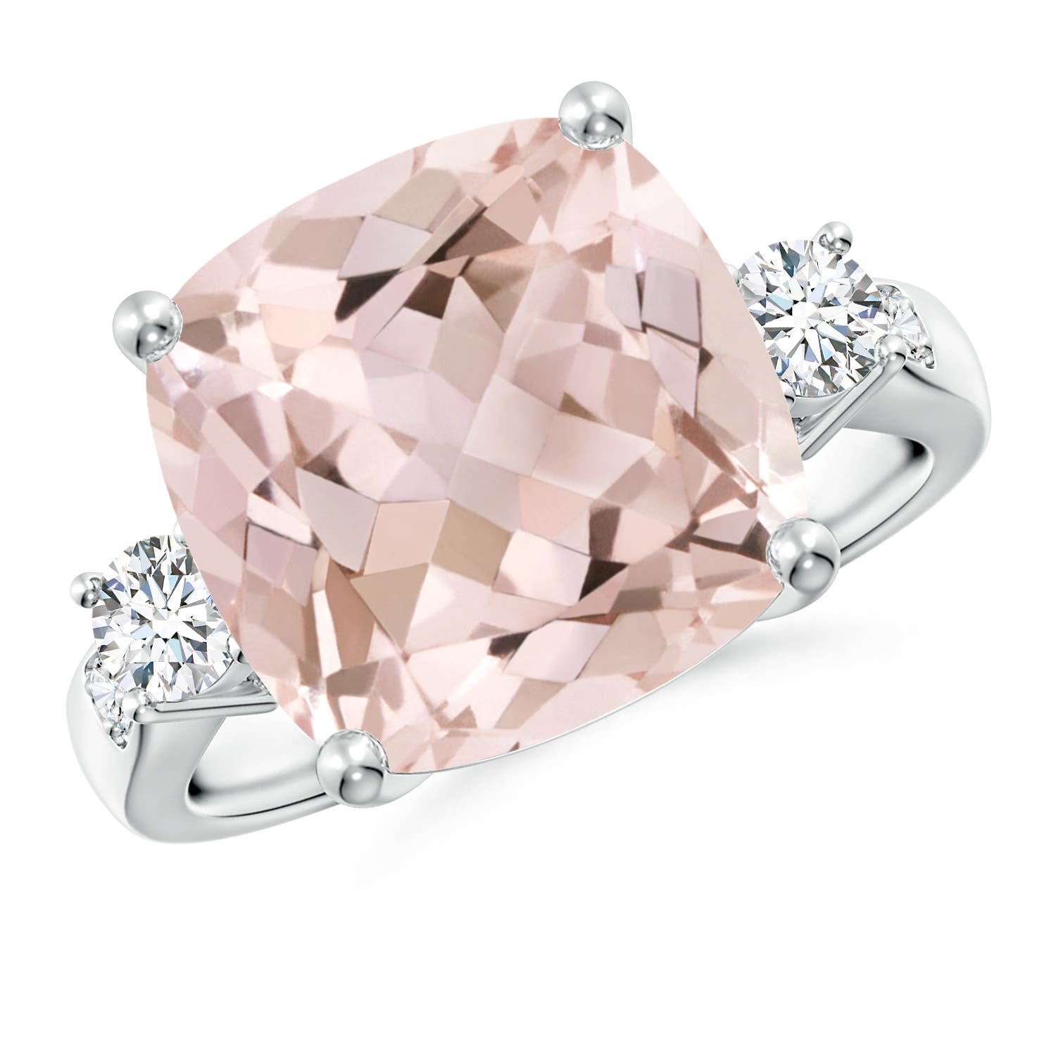 A - Morganite / 6.55 CT / 14 KT White Gold