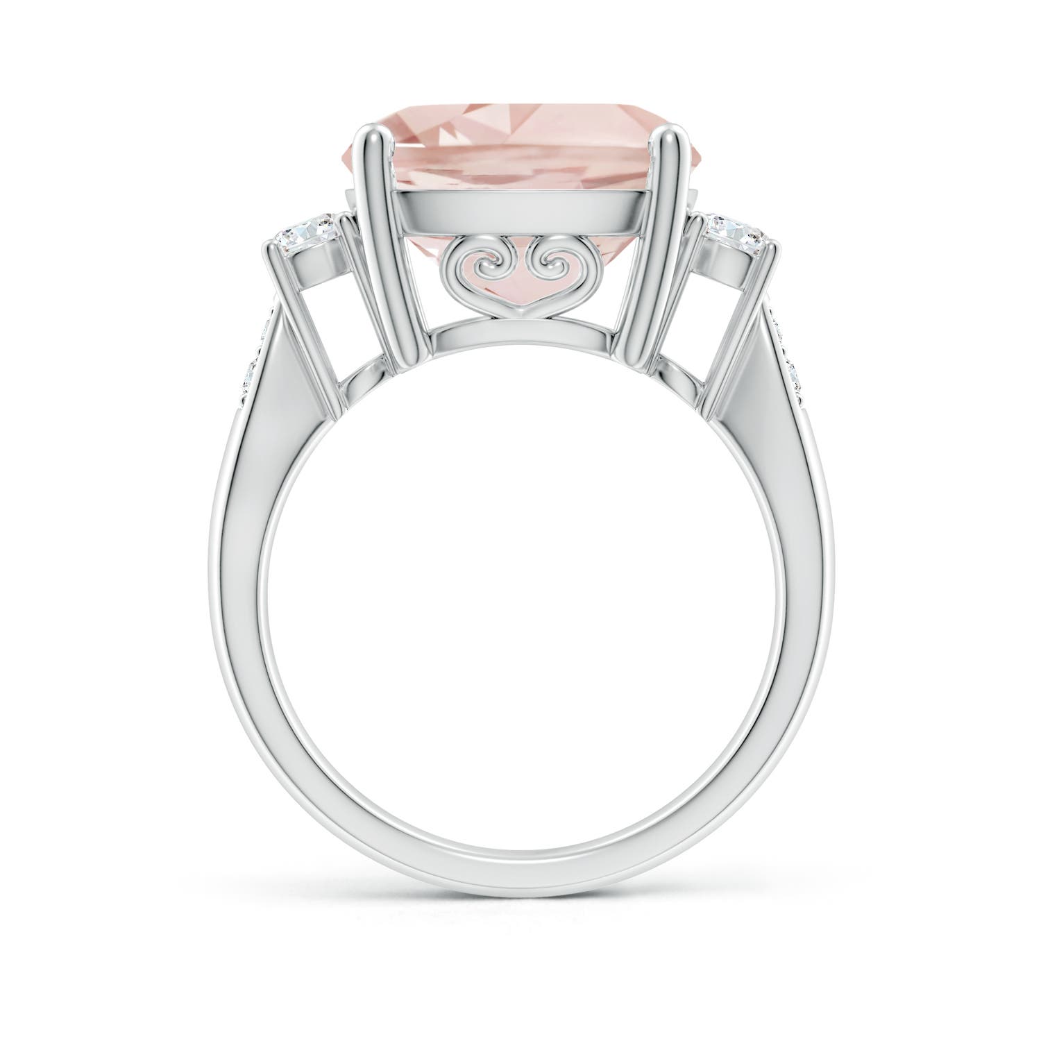 A - Morganite / 6.55 CT / 14 KT White Gold