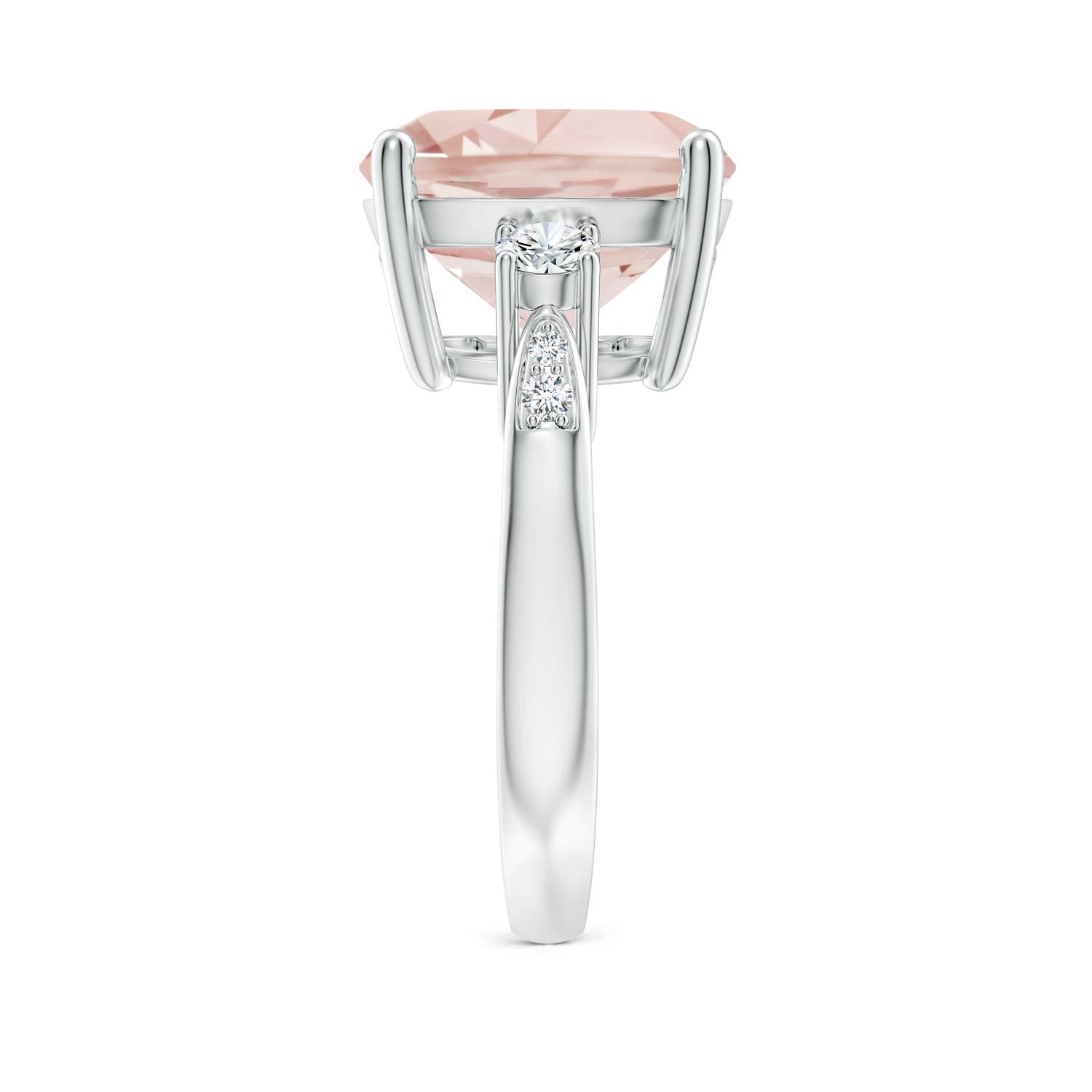 A - Morganite / 6.55 CT / 14 KT White Gold