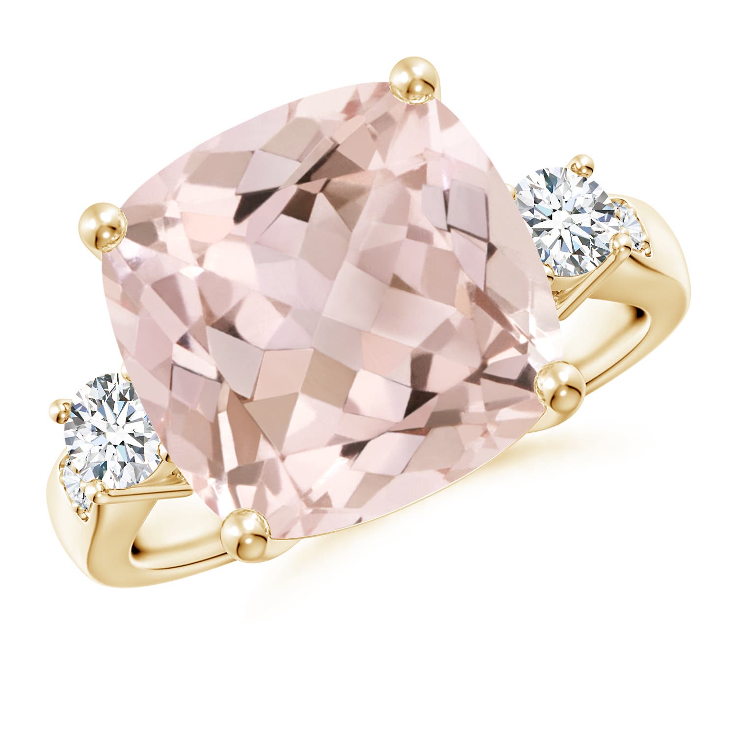 A - Morganite / 6.55 CT / 14 KT Yellow Gold