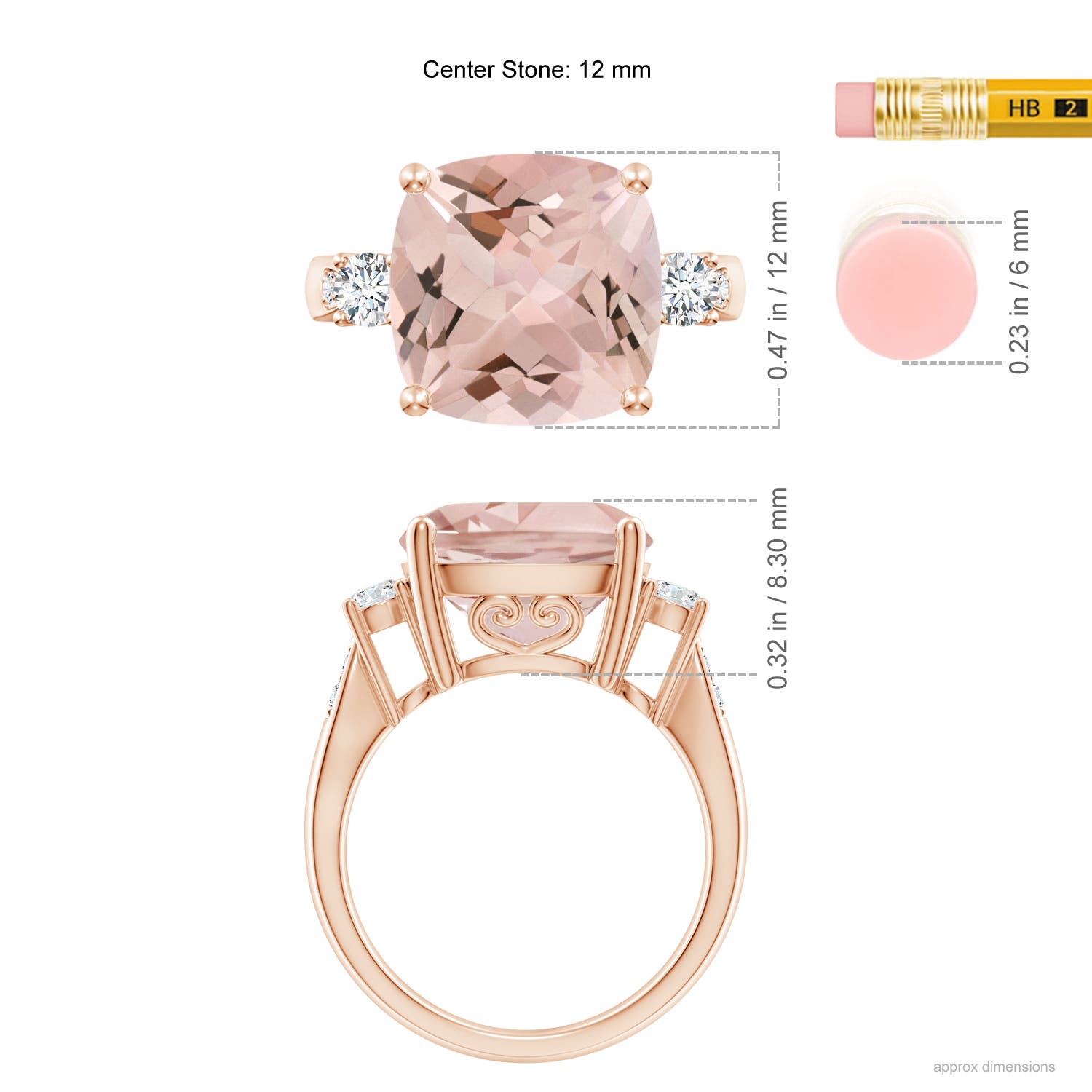 AA - Morganite / 6.55 CT / 14 KT Rose Gold