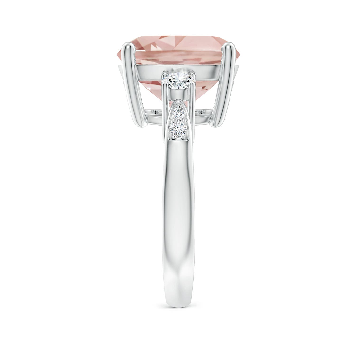 AA - Morganite / 6.55 CT / 14 KT White Gold