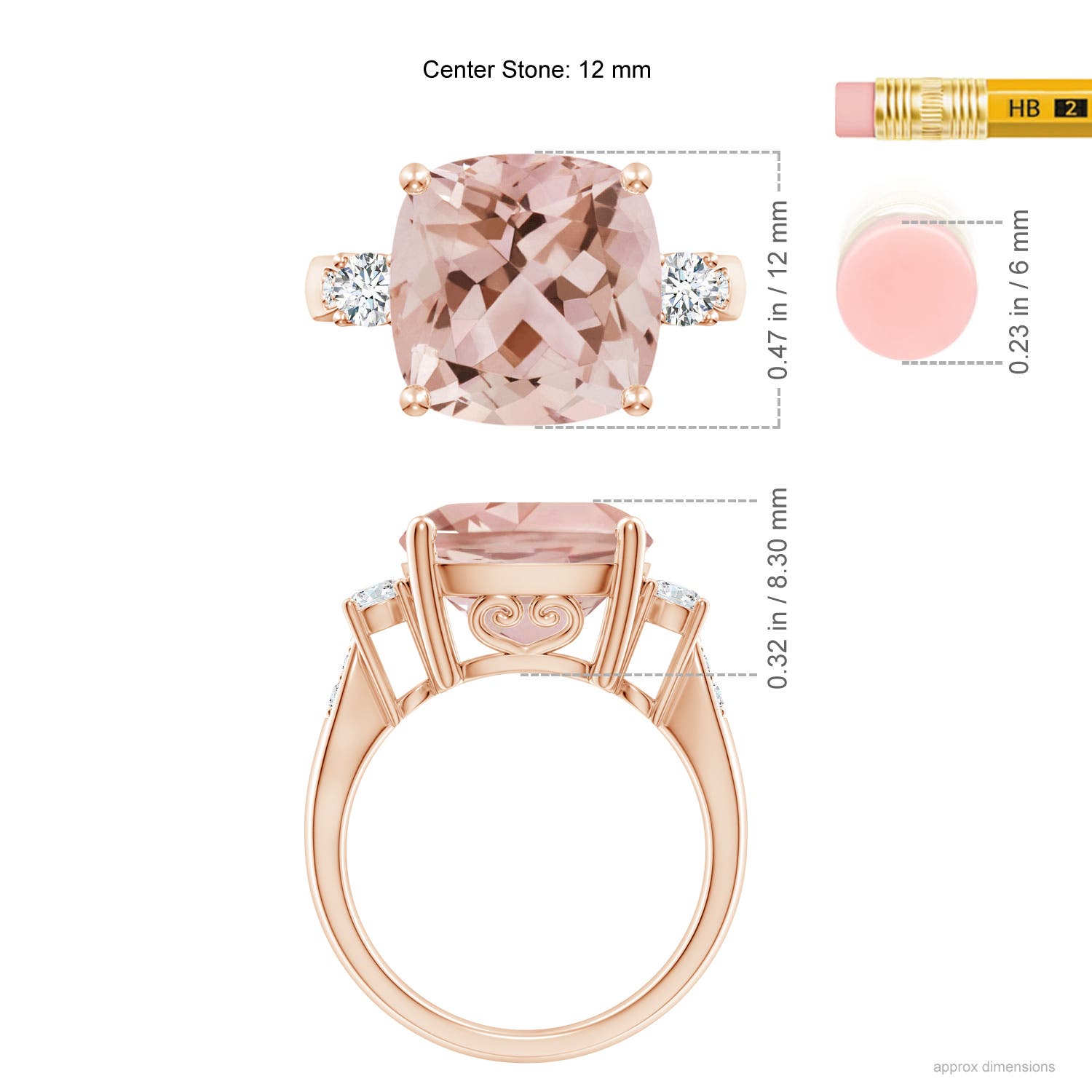 AAA - Morganite / 6.55 CT / 14 KT Rose Gold