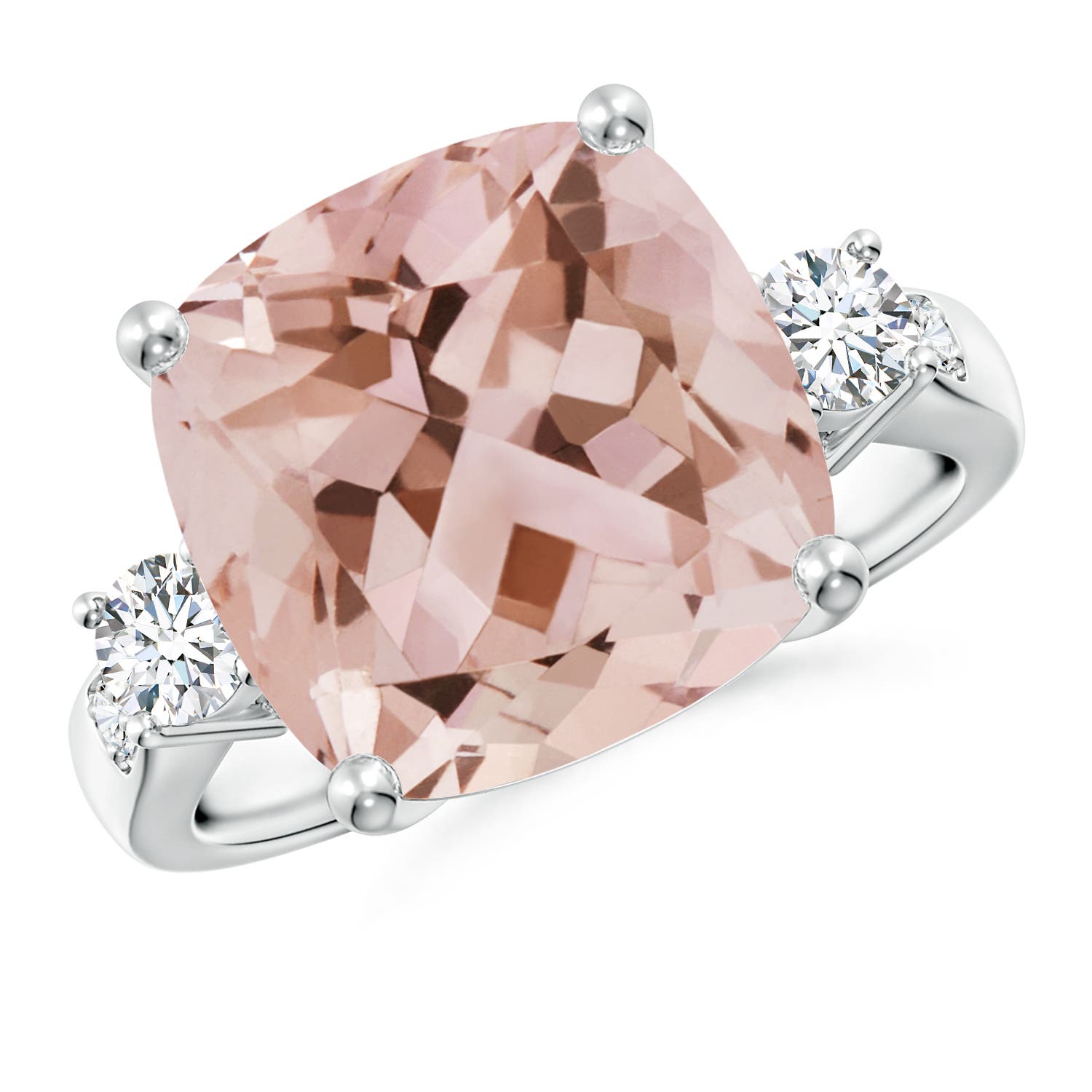 AAA - Morganite / 6.55 CT / 14 KT White Gold