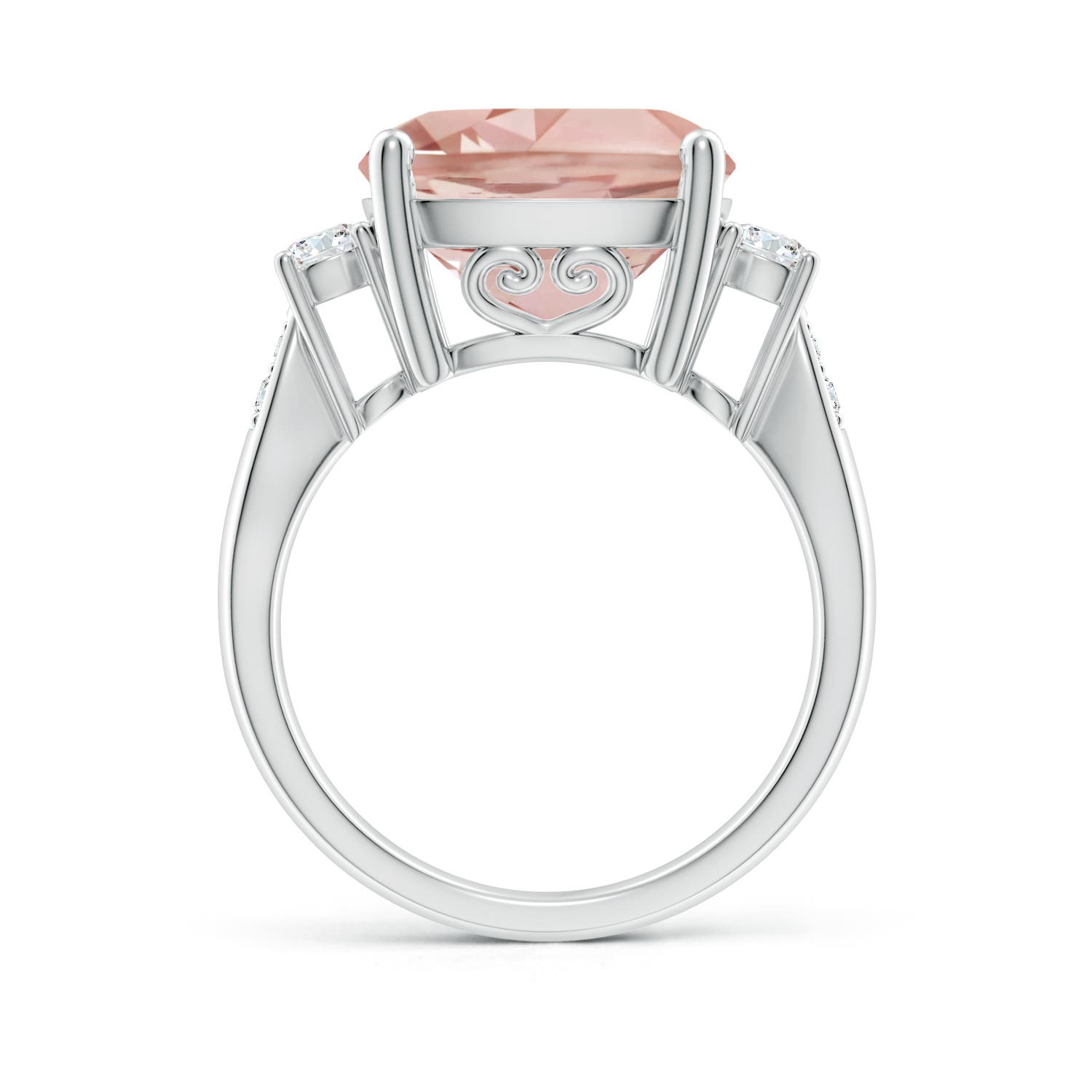 AAA - Morganite / 6.55 CT / 14 KT White Gold