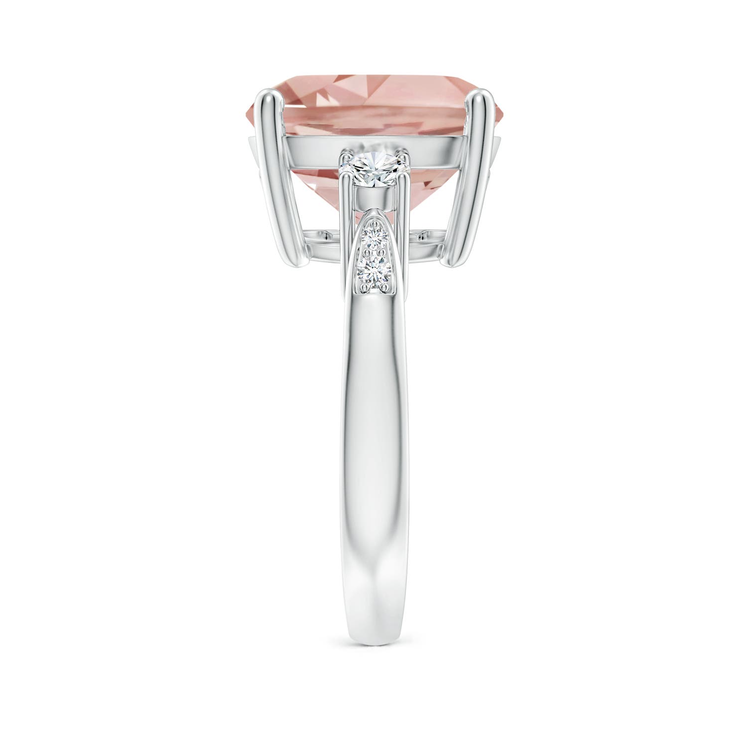 AAA - Morganite / 6.55 CT / 14 KT White Gold