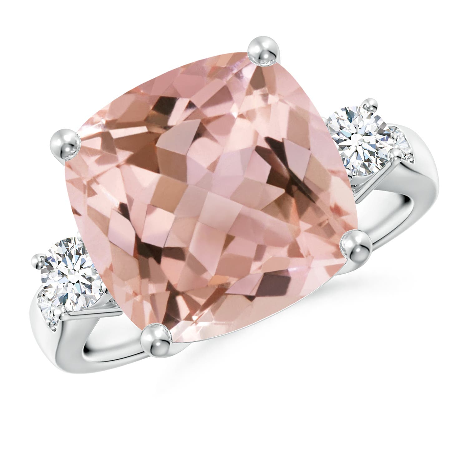 AAAA - Morganite / 6.55 CT / 14 KT White Gold