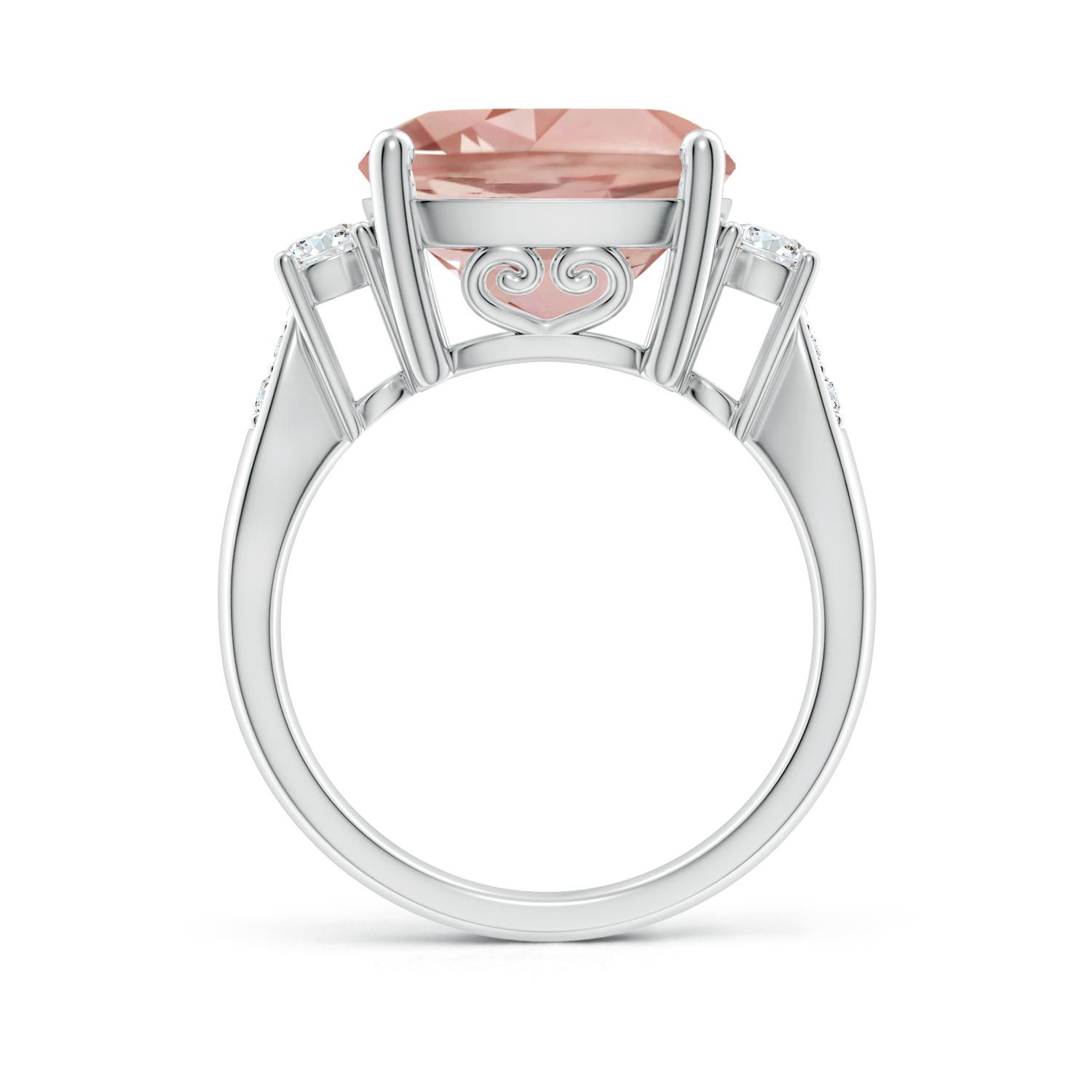 AAAA - Morganite / 6.55 CT / 14 KT White Gold