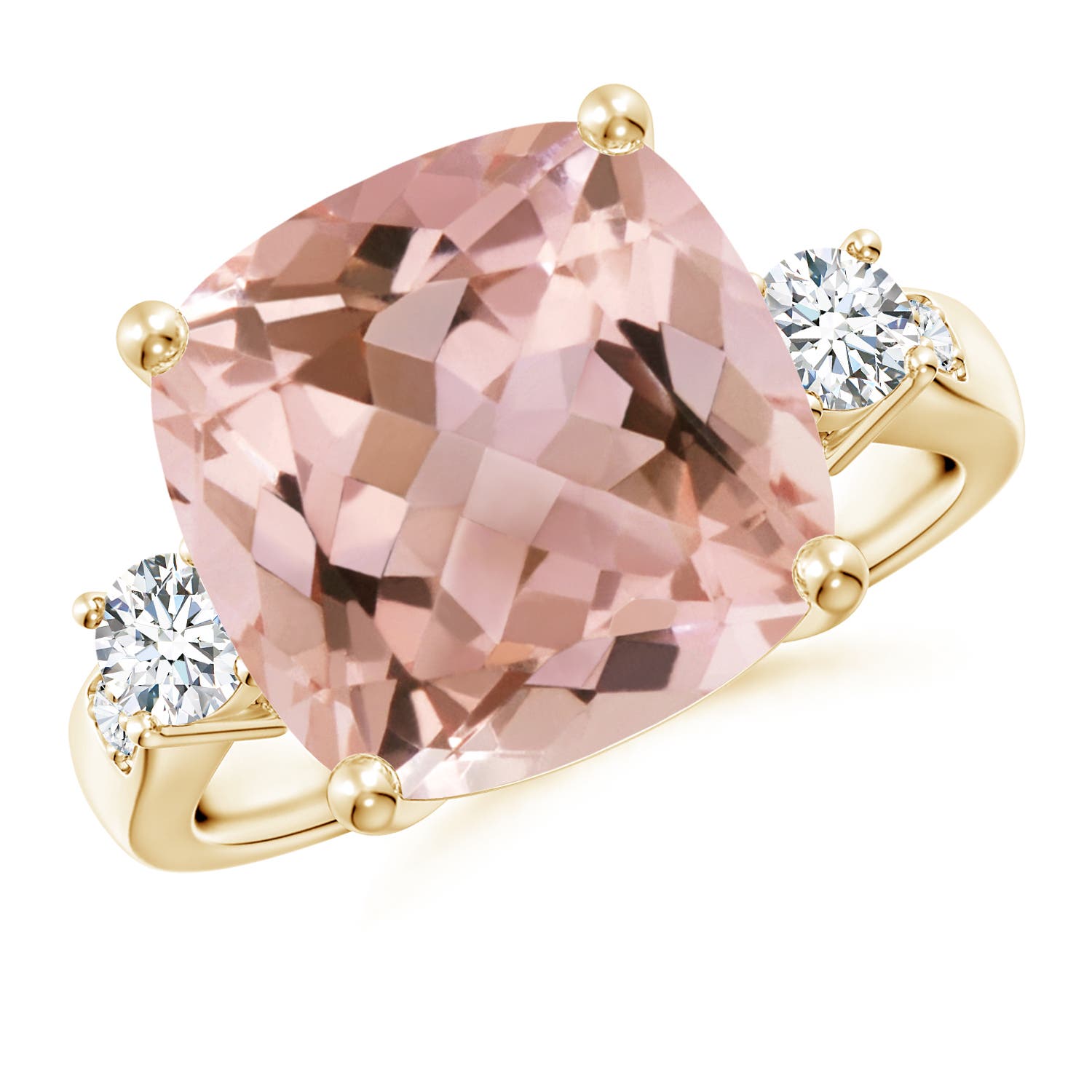 AAAA - Morganite / 6.55 CT / 14 KT Yellow Gold