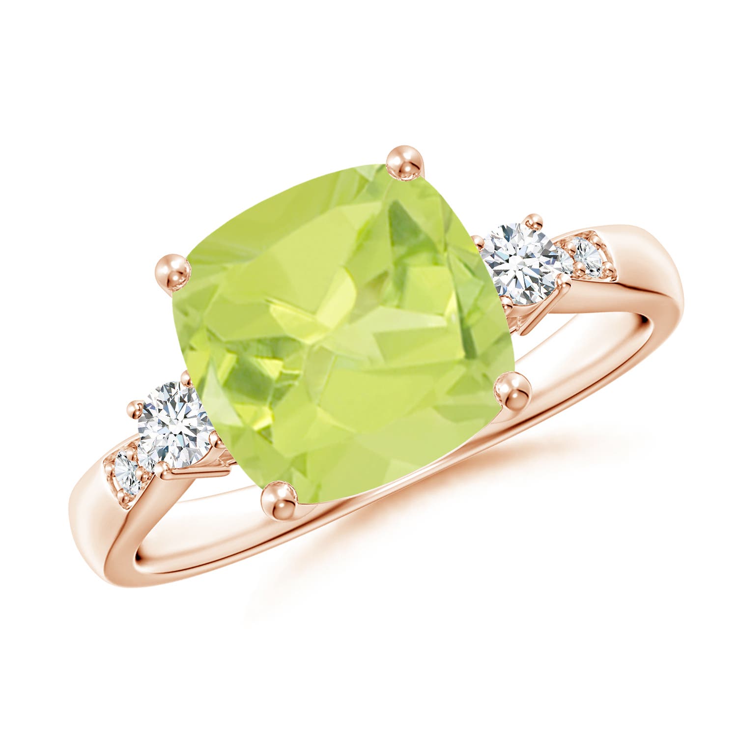 A - Peridot / 2.97 CT / 14 KT Rose Gold