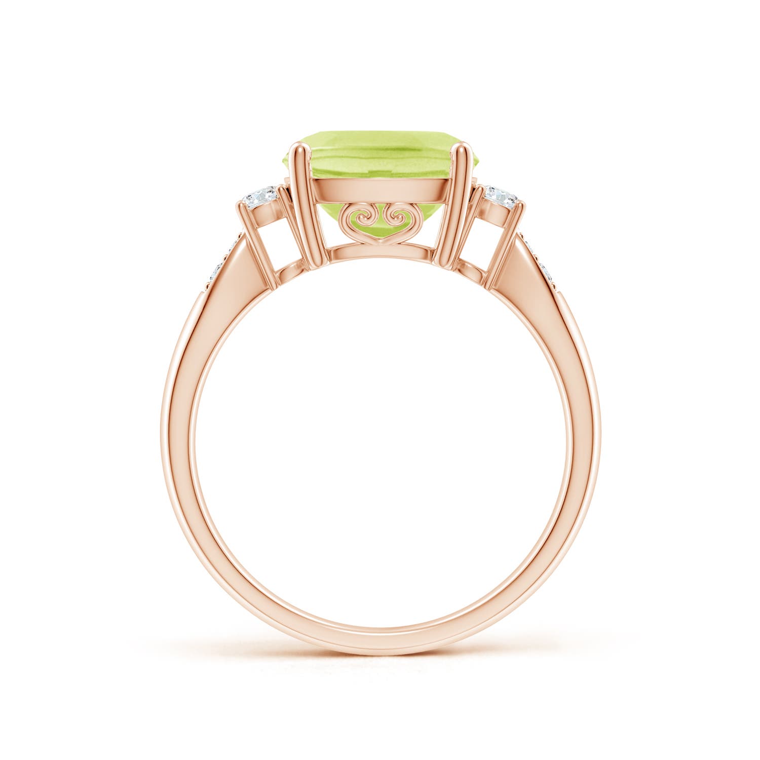 A - Peridot / 2.97 CT / 14 KT Rose Gold