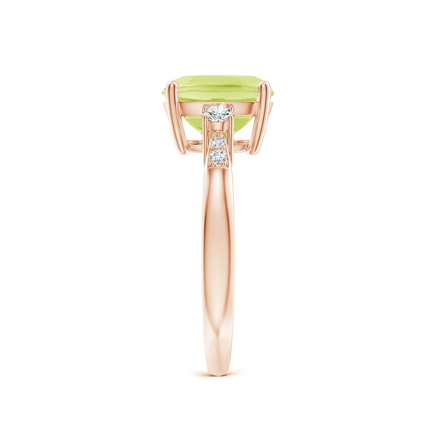 A - Peridot / 2.97 CT / 14 KT Rose Gold