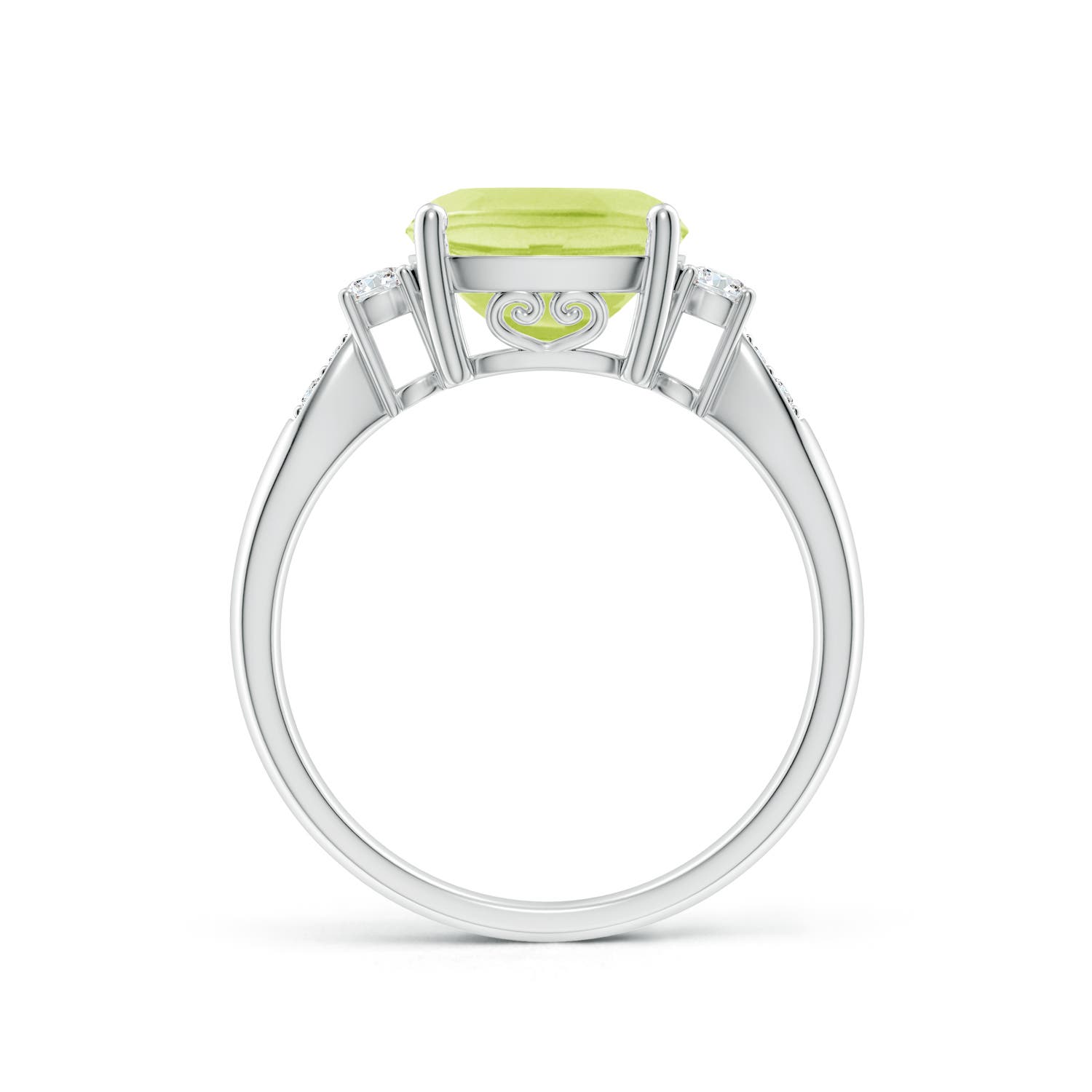 A - Peridot / 2.97 CT / 14 KT White Gold