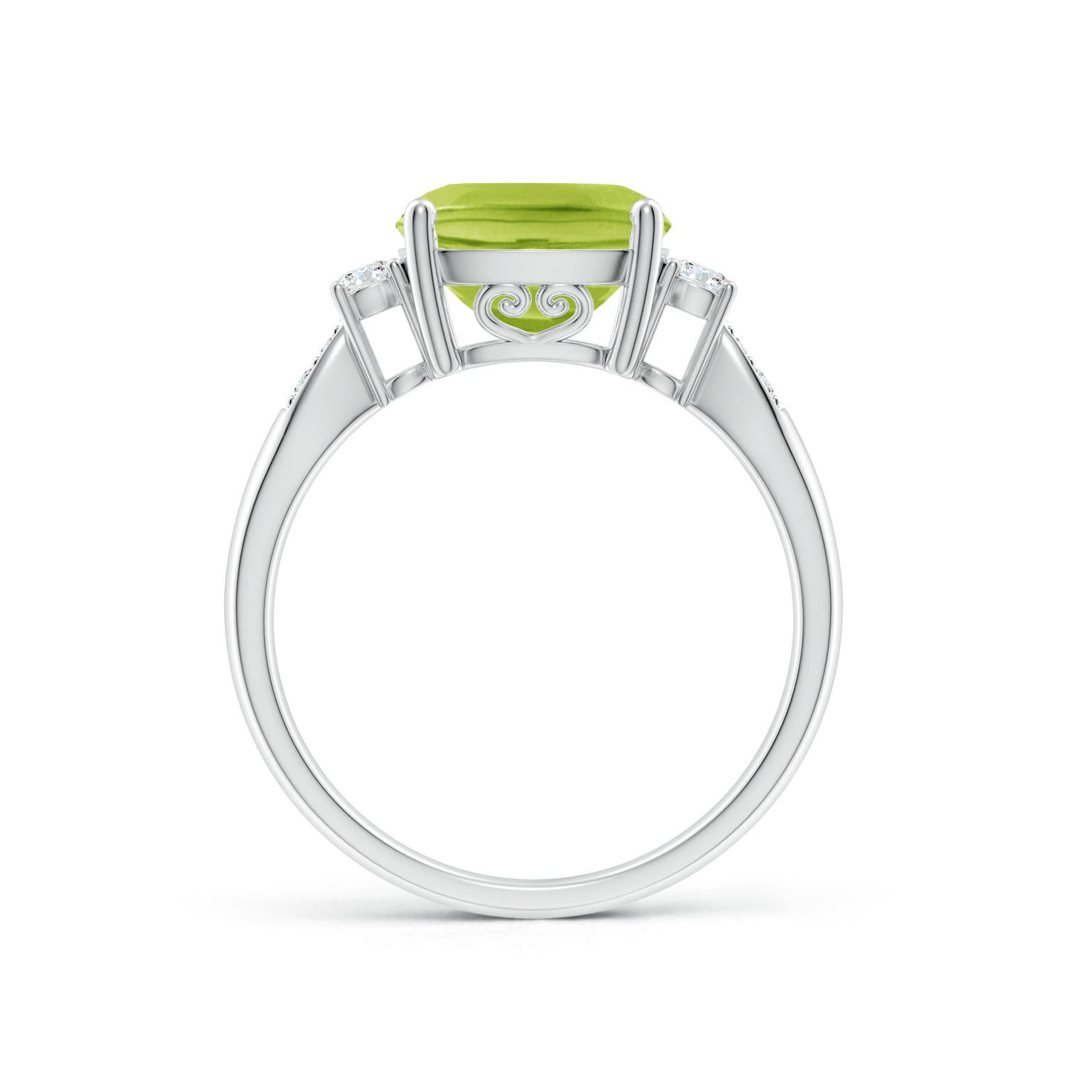 AA - Peridot / 2.97 CT / 14 KT White Gold