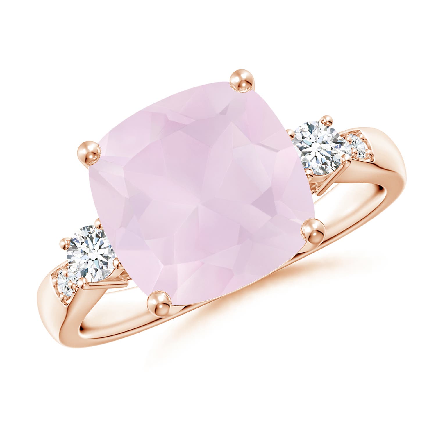 A - Rose Quartz / 3.62 CT / 14 KT Rose Gold