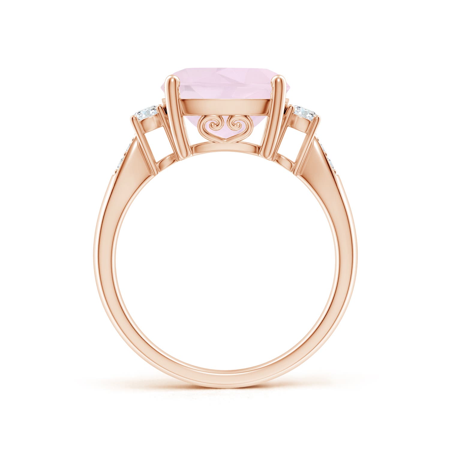 A - Rose Quartz / 3.62 CT / 14 KT Rose Gold