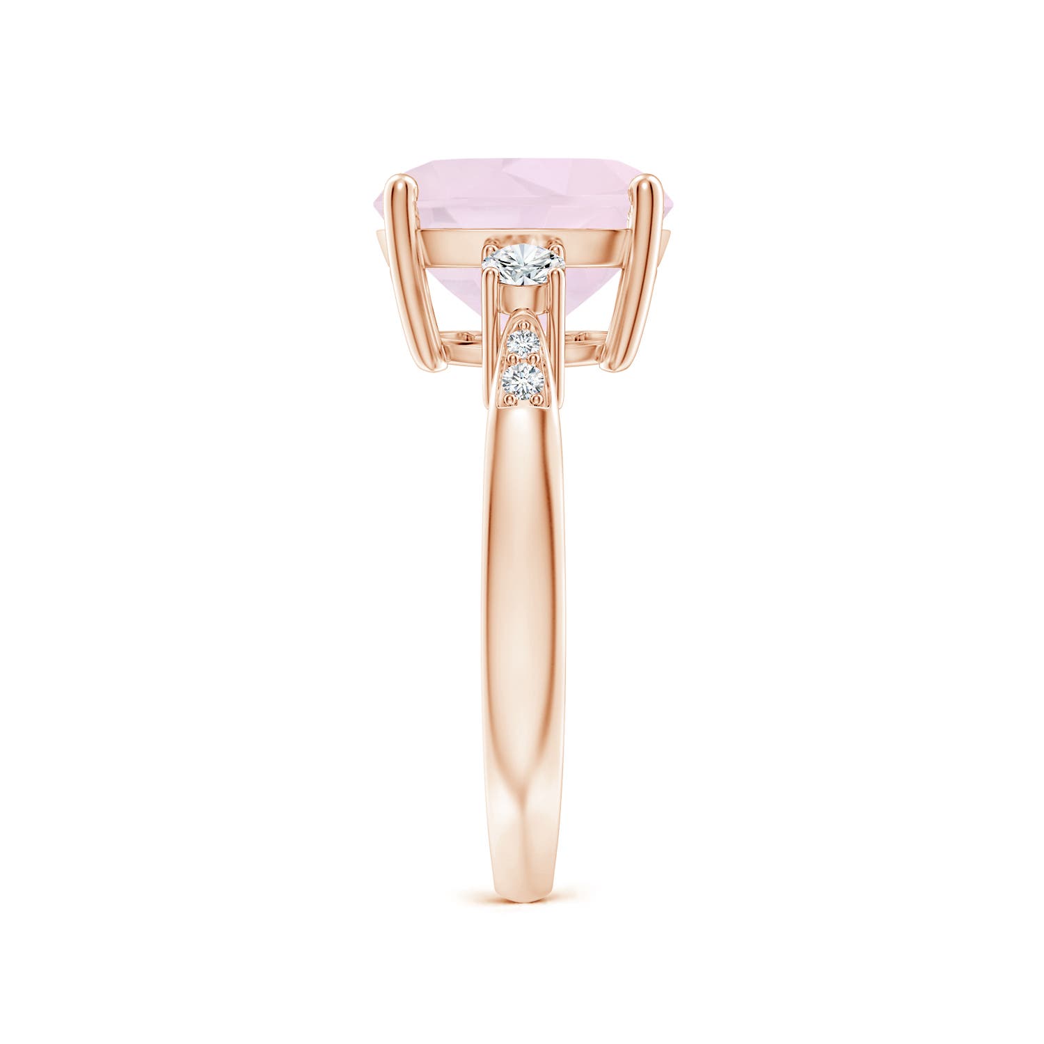 A - Rose Quartz / 3.62 CT / 14 KT Rose Gold