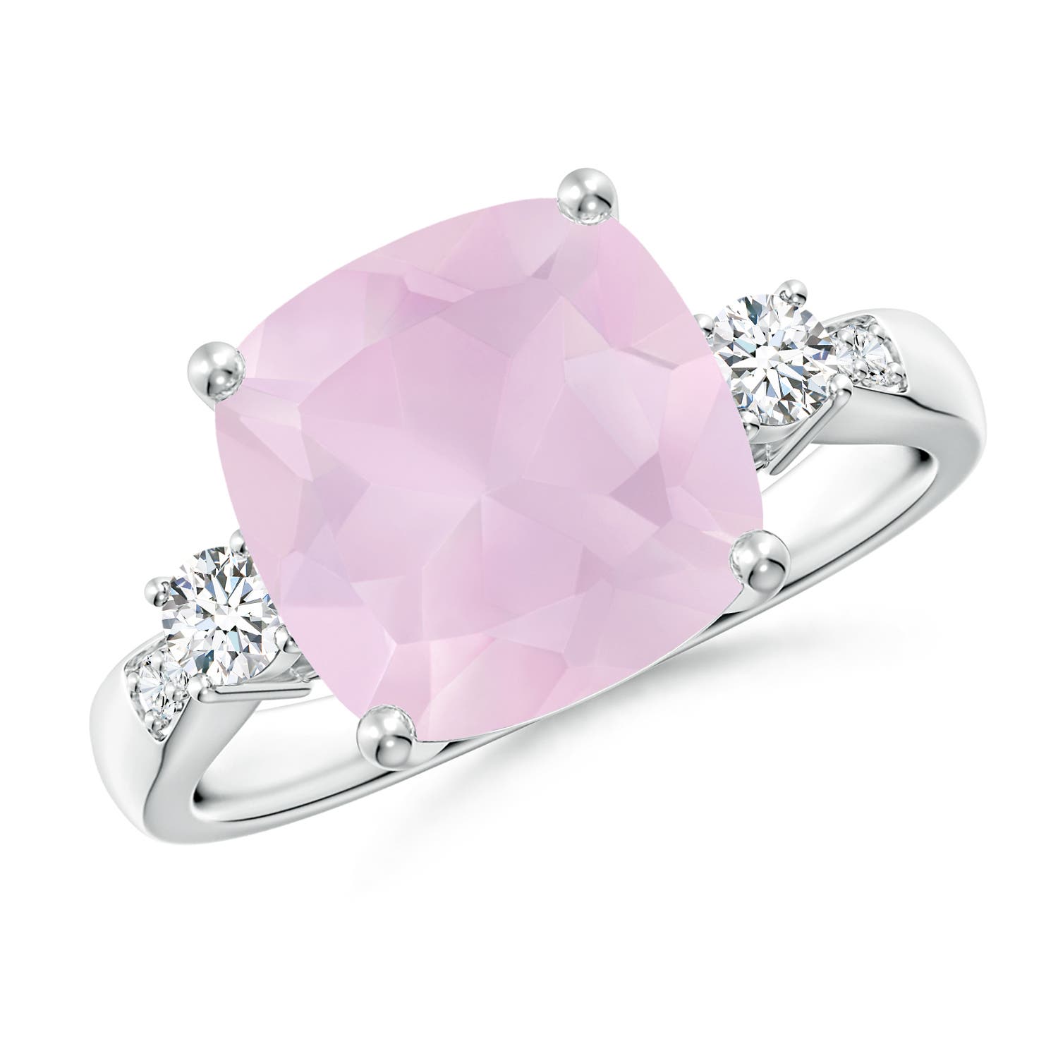 AA - Rose Quartz / 3.62 CT / 14 KT White Gold