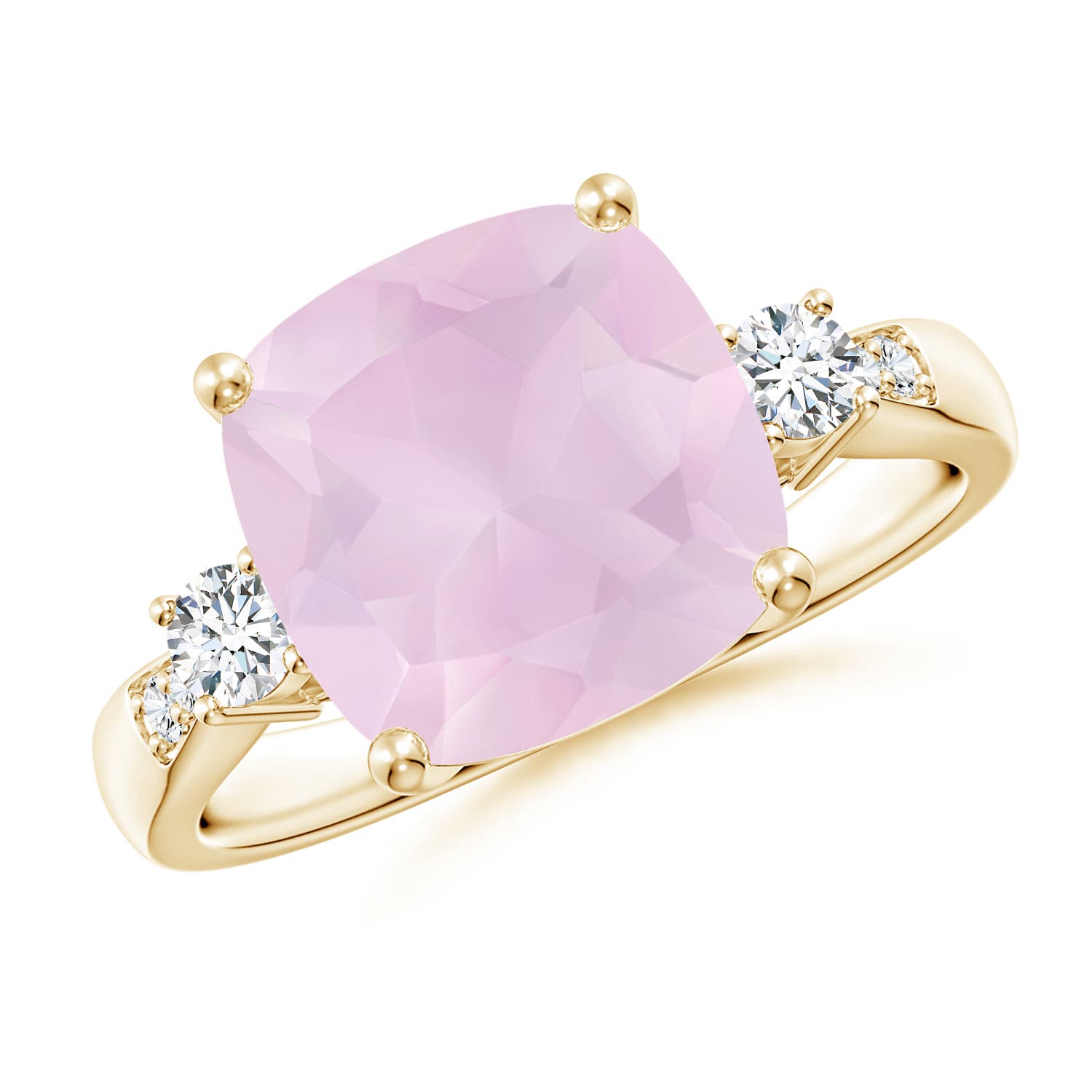 AA - Rose Quartz / 3.62 CT / 14 KT Yellow Gold