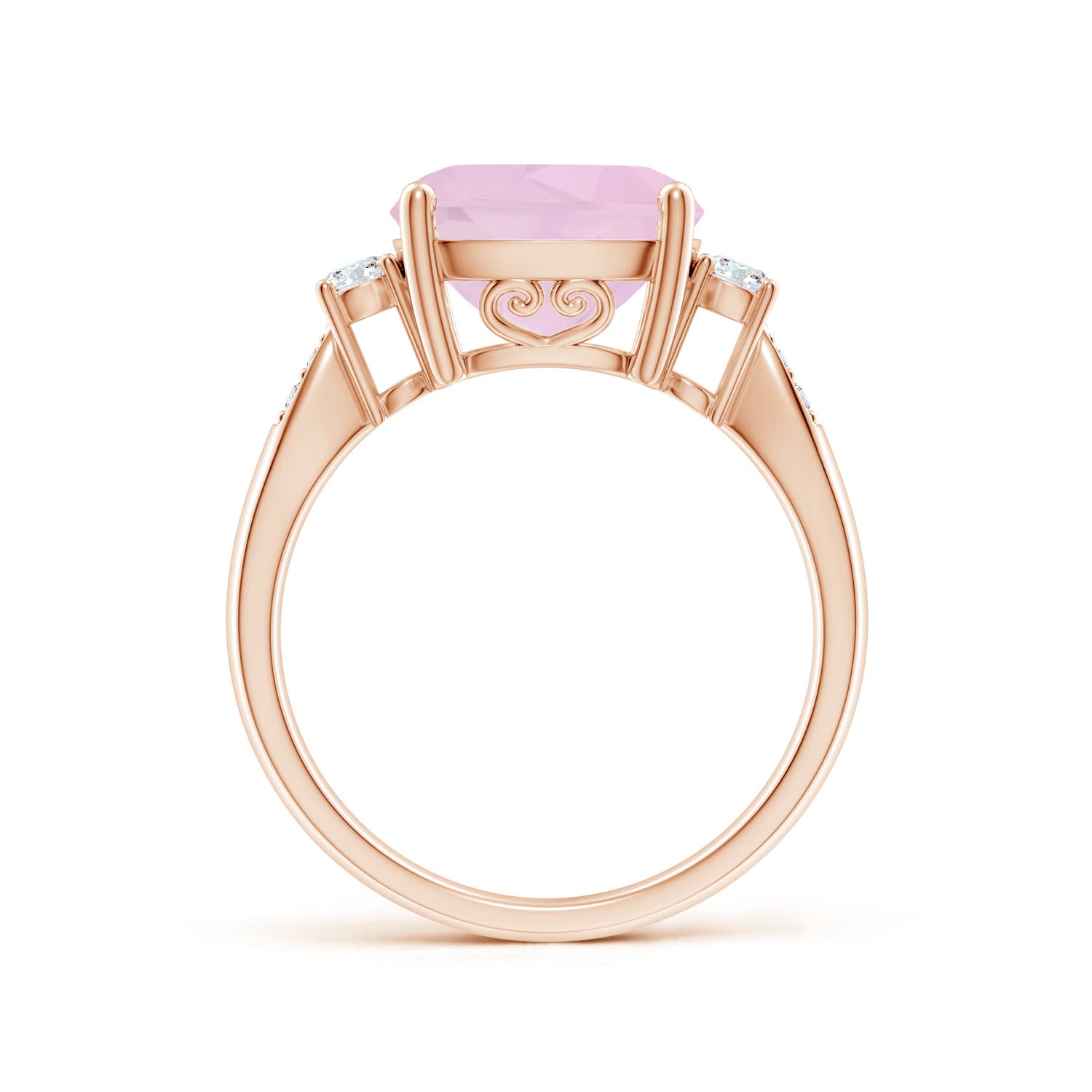 AAA - Rose Quartz / 3.62 CT / 14 KT Rose Gold