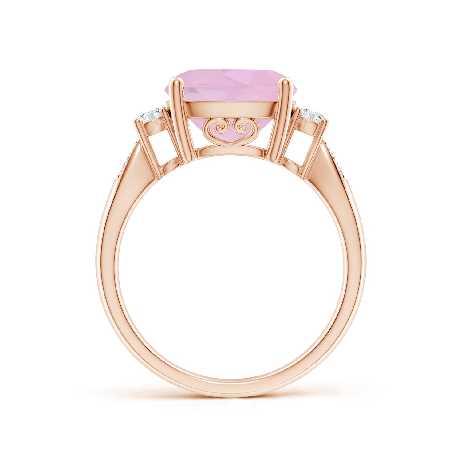 AAAA - Rose Quartz / 3.62 CT / 14 KT Rose Gold