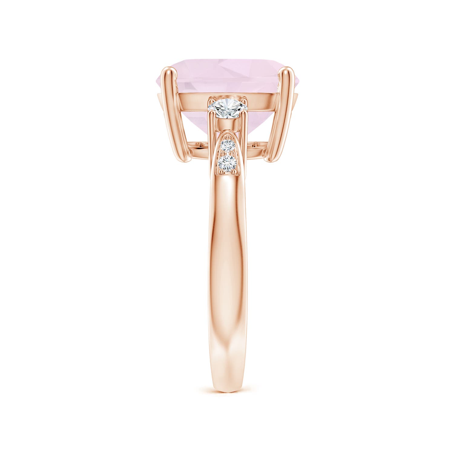 A - Rose Quartz / 5.25 CT / 14 KT Rose Gold