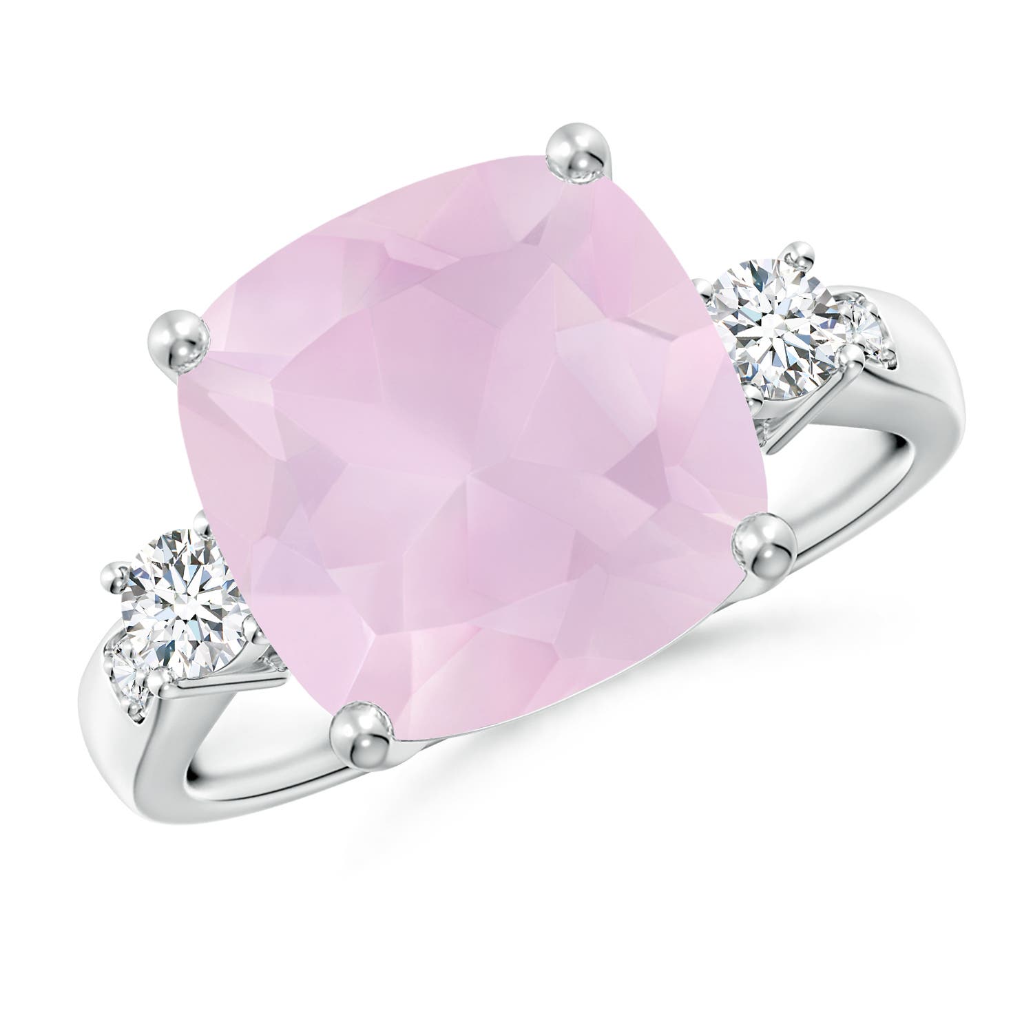 AA - Rose Quartz / 5.25 CT / 14 KT White Gold