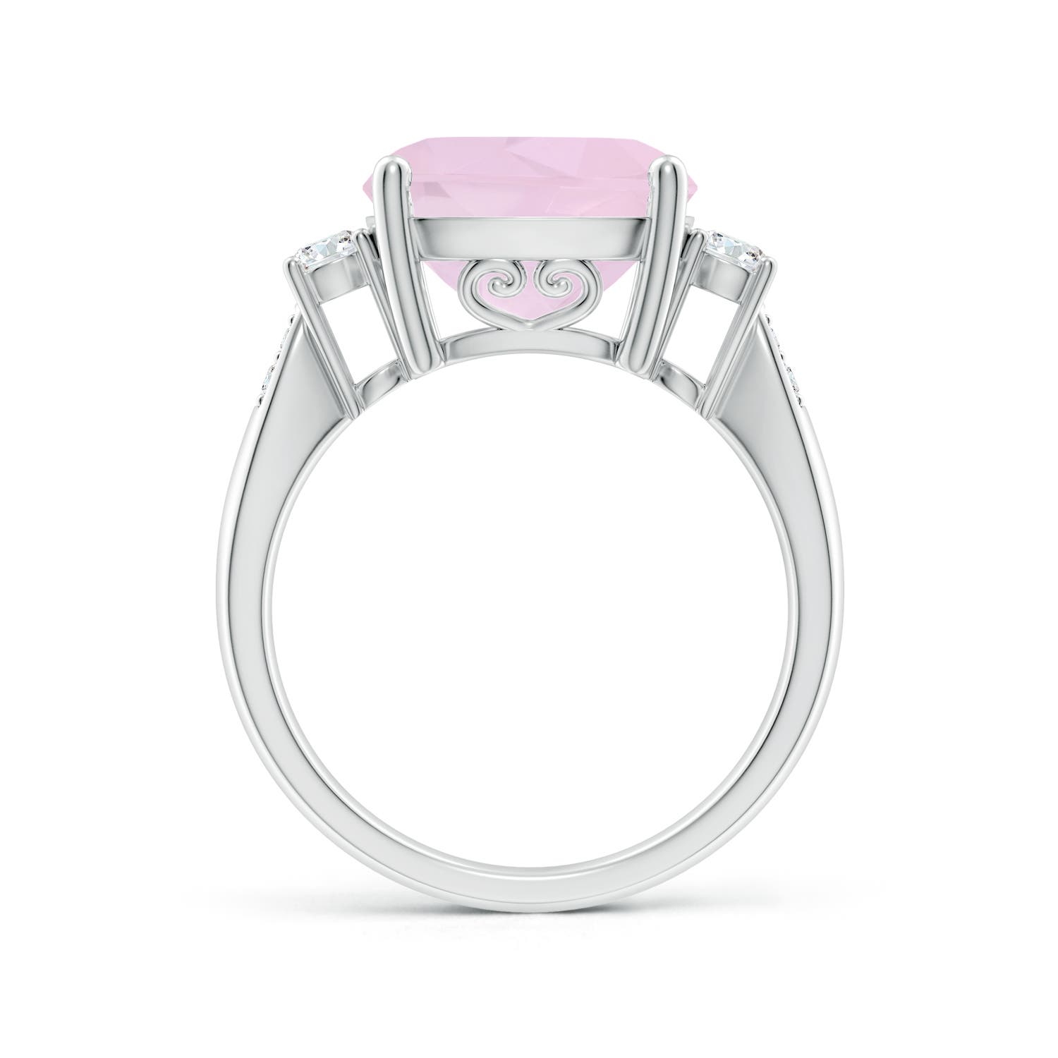 AA - Rose Quartz / 5.25 CT / 14 KT White Gold