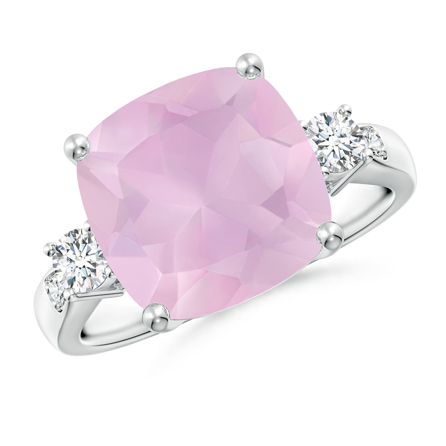 AAA - Rose Quartz / 5.25 CT / 14 KT White Gold