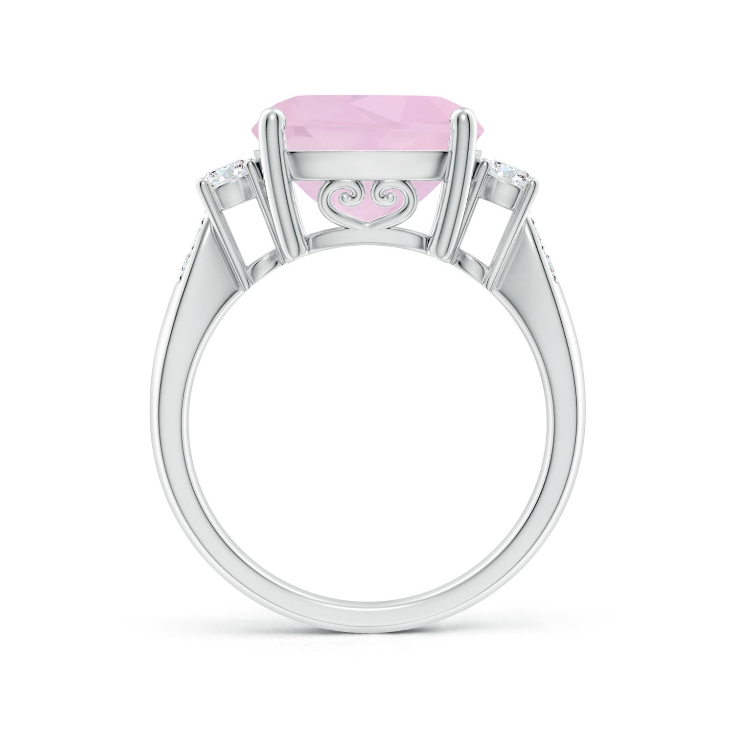 AAA - Rose Quartz / 5.25 CT / 14 KT White Gold