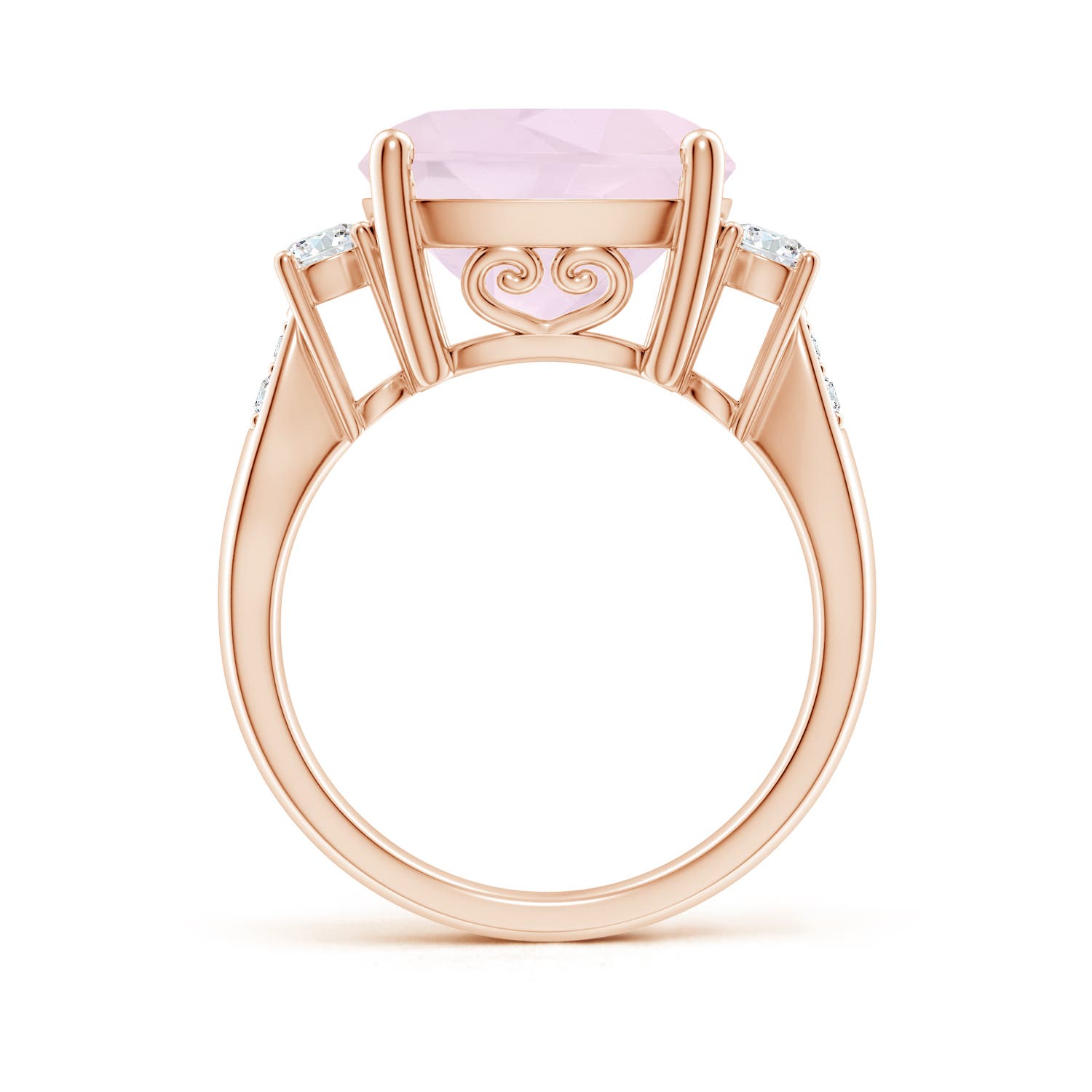 A - Rose Quartz / 5.8 CT / 14 KT Rose Gold