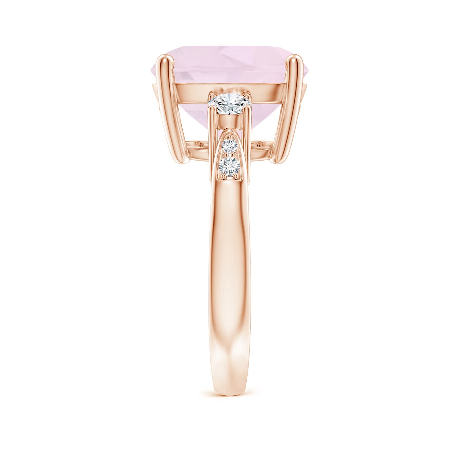 A - Rose Quartz / 5.8 CT / 14 KT Rose Gold