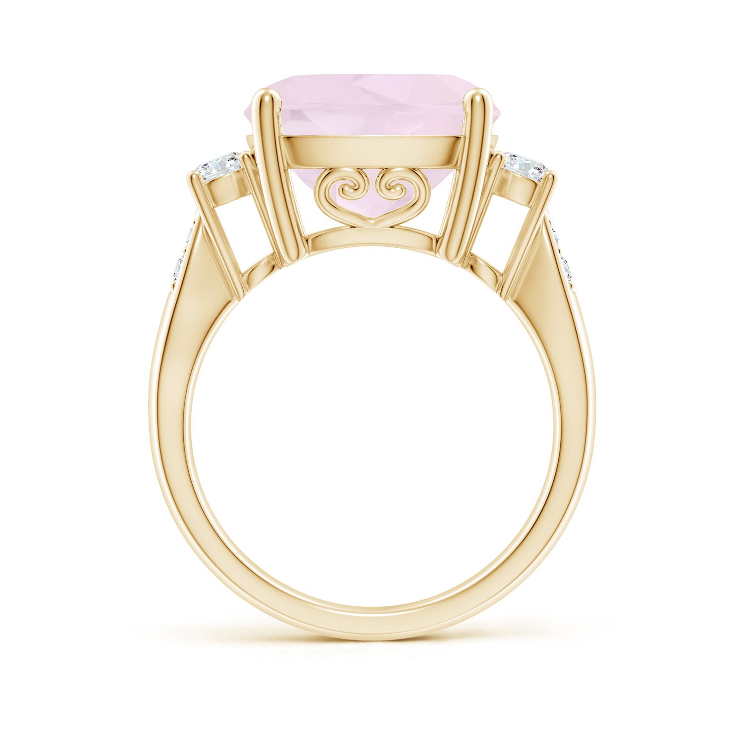 A - Rose Quartz / 5.8 CT / 14 KT Yellow Gold