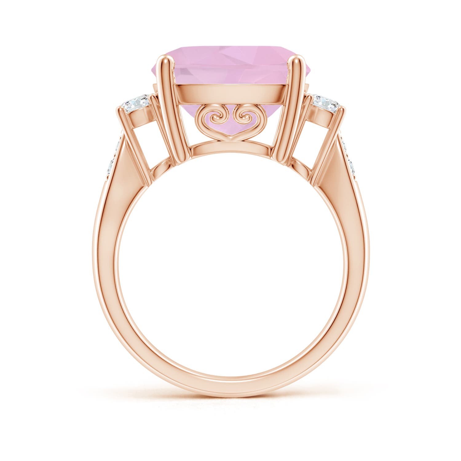 AAAA - Rose Quartz / 5.8 CT / 14 KT Rose Gold