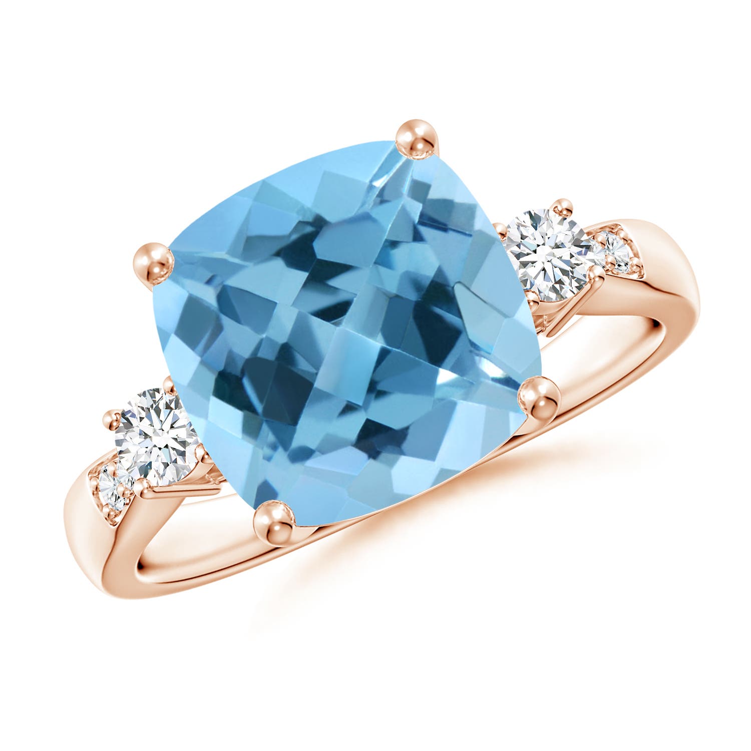 A - Swiss Blue Topaz / 5.35 CT / 14 KT Rose Gold