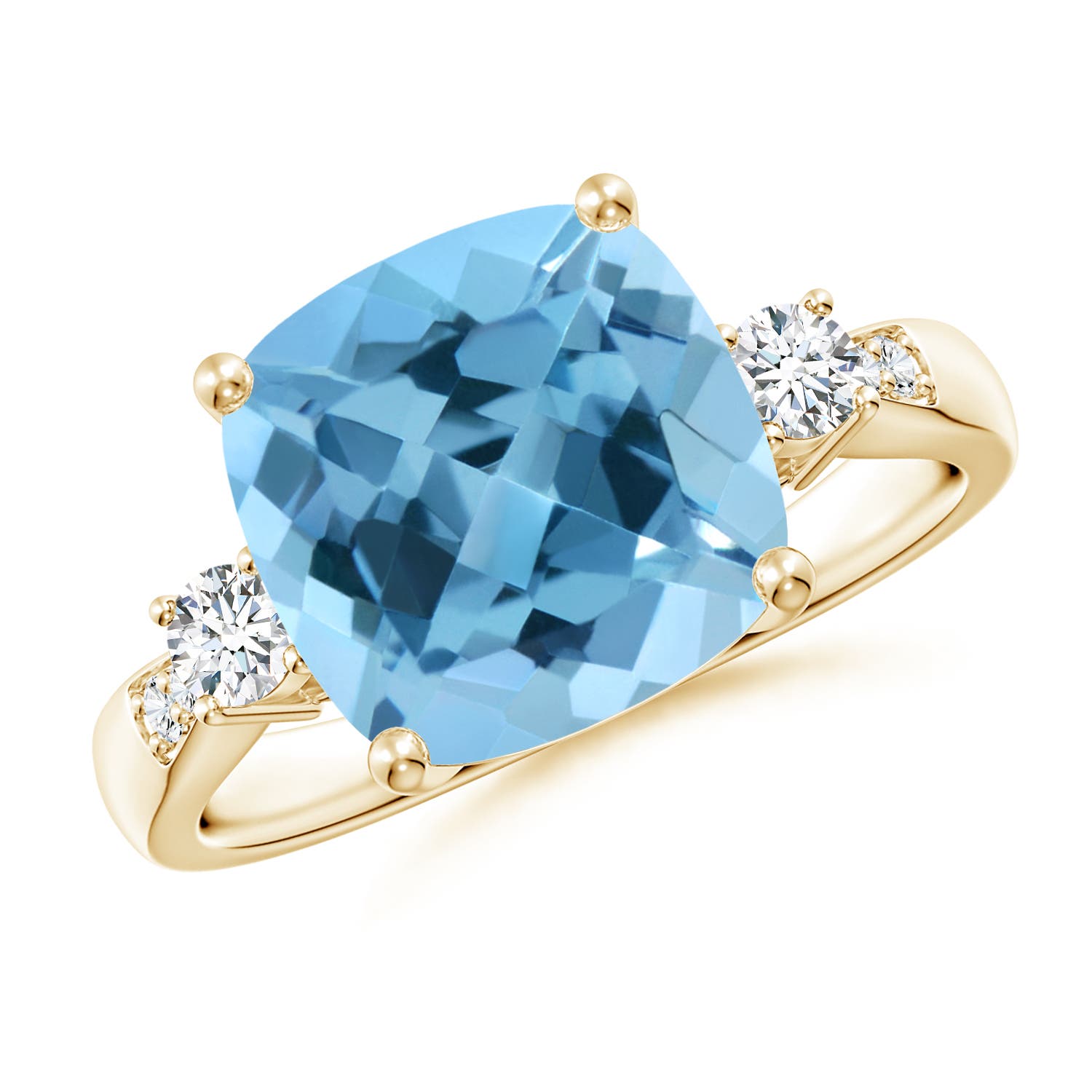 A - Swiss Blue Topaz / 5.35 CT / 14 KT Yellow Gold