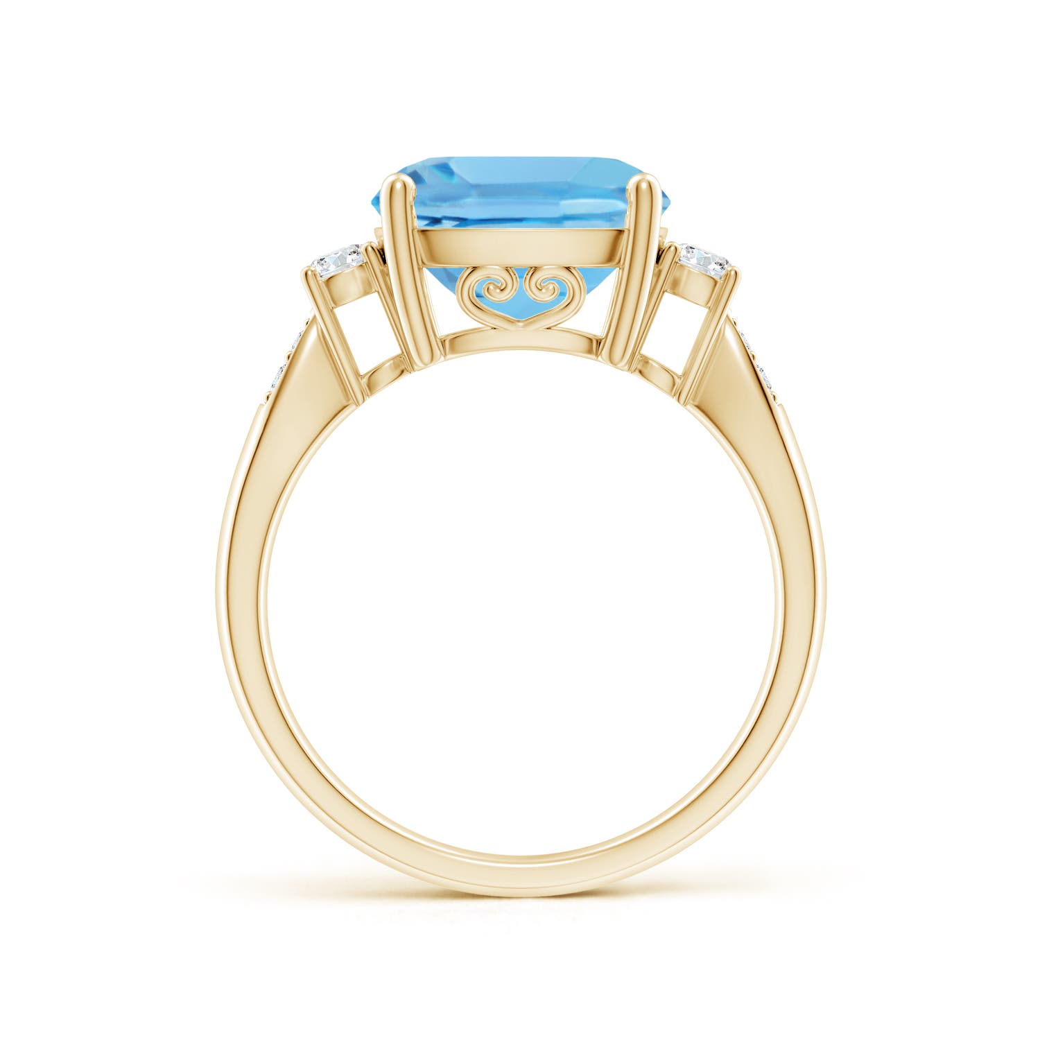 A - Swiss Blue Topaz / 5.35 CT / 14 KT Yellow Gold