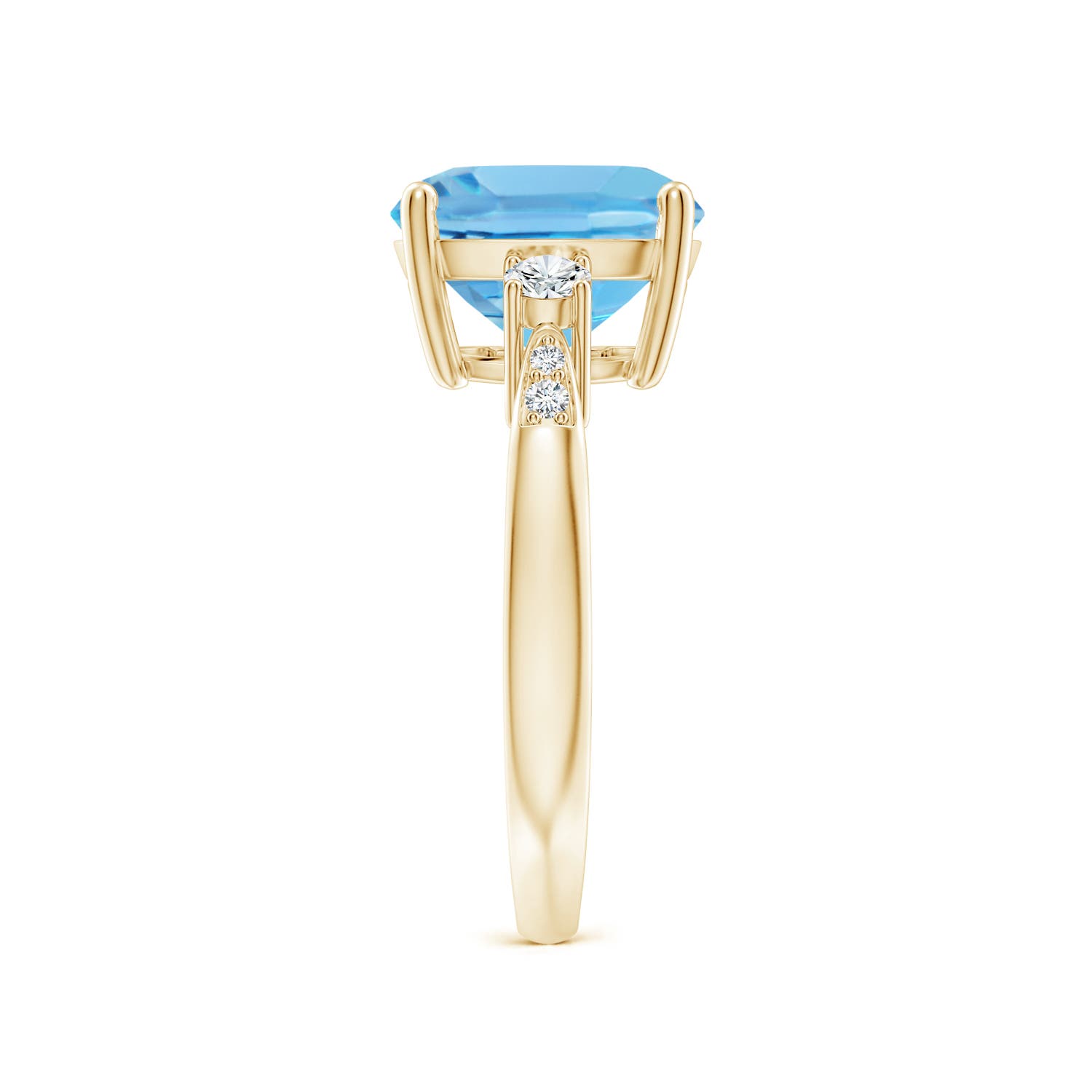 A - Swiss Blue Topaz / 5.35 CT / 14 KT Yellow Gold