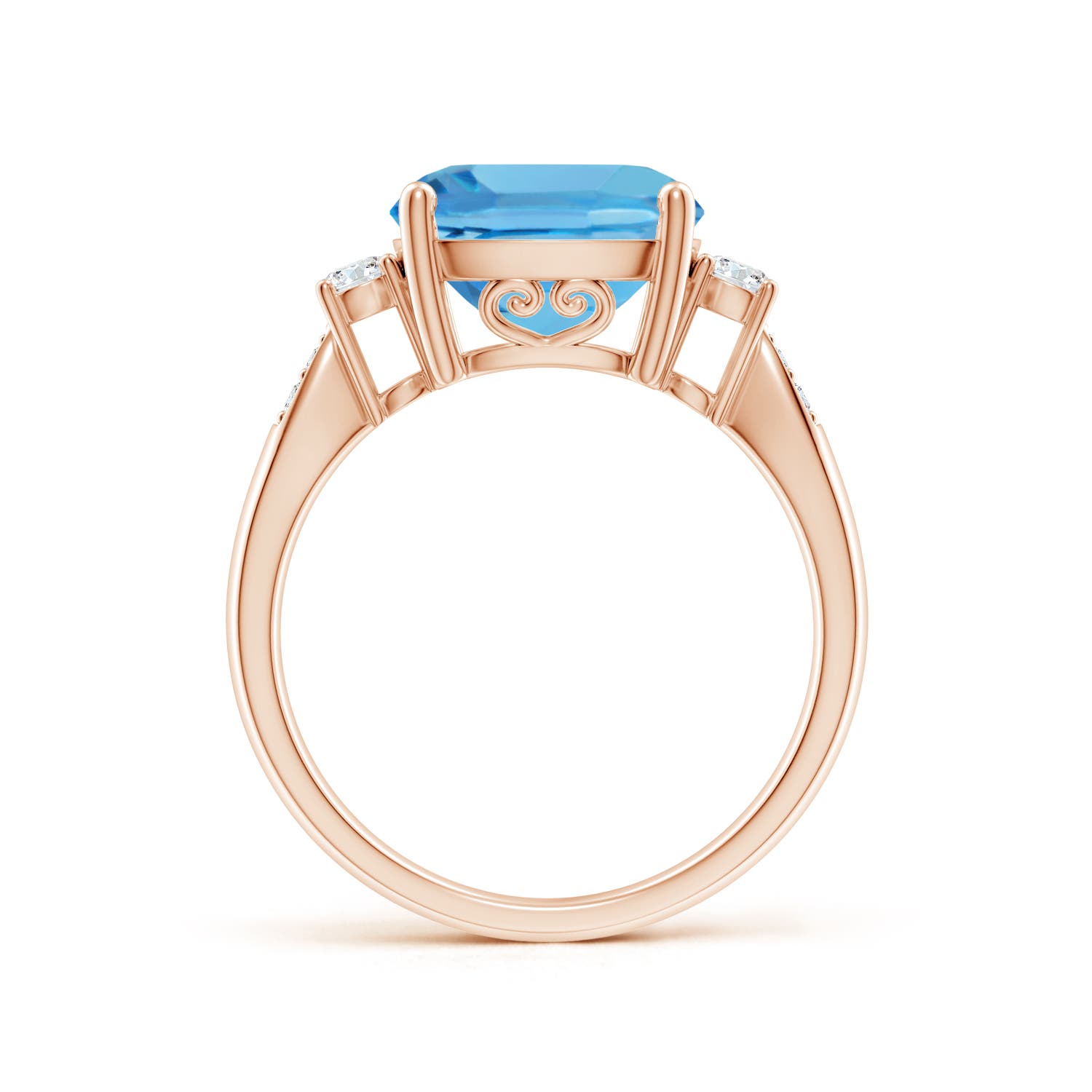 AA - Swiss Blue Topaz / 5.35 CT / 14 KT Rose Gold