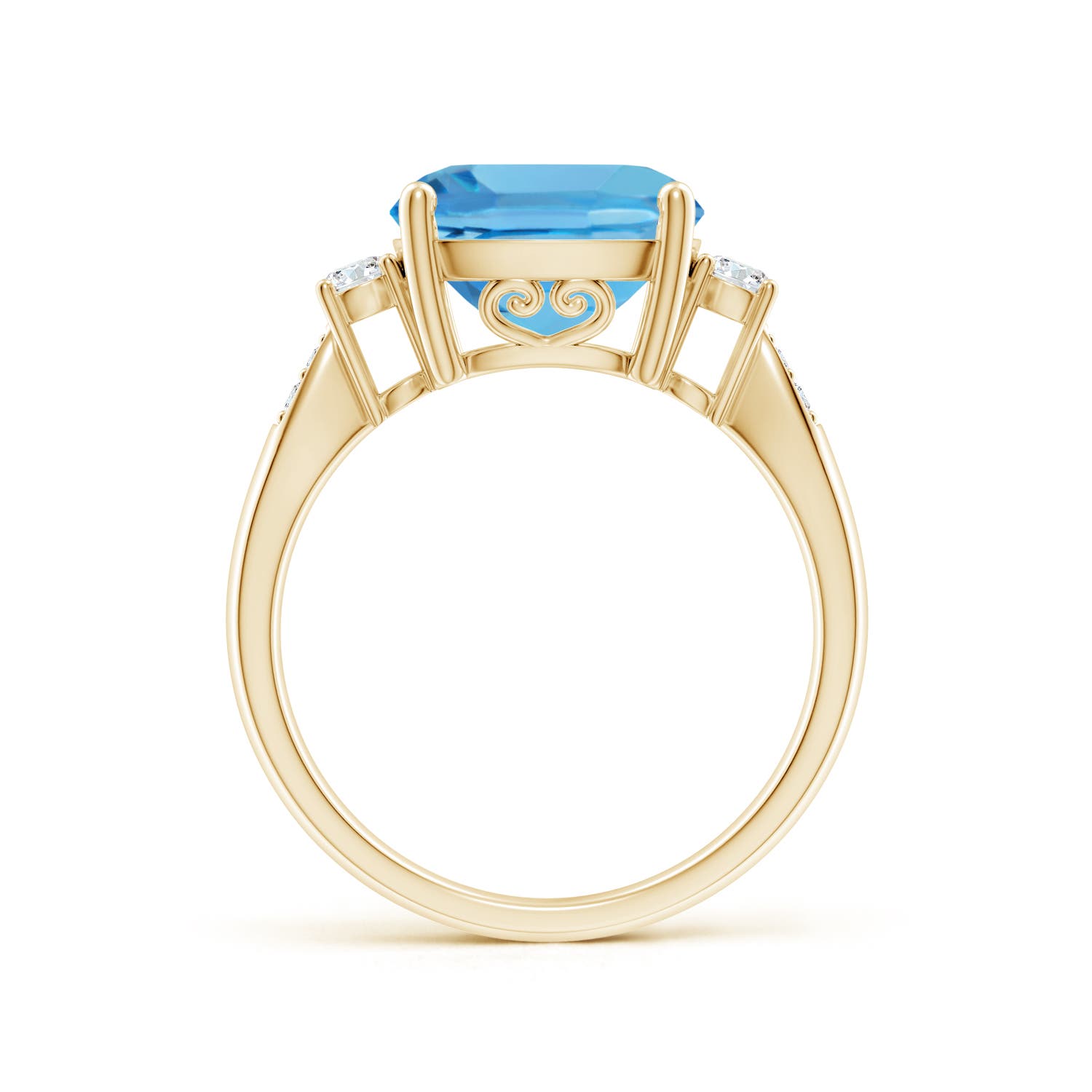 AA - Swiss Blue Topaz / 5.35 CT / 14 KT Yellow Gold