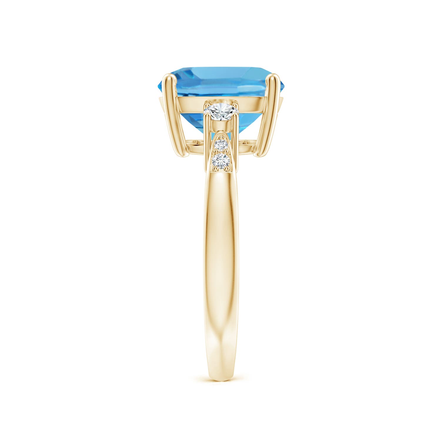 AA - Swiss Blue Topaz / 5.35 CT / 14 KT Yellow Gold