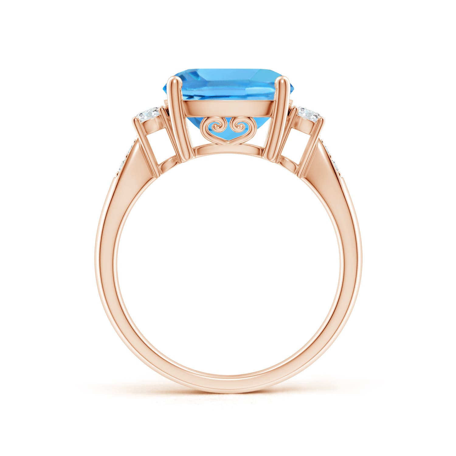 AAA - Swiss Blue Topaz / 5.35 CT / 14 KT Rose Gold