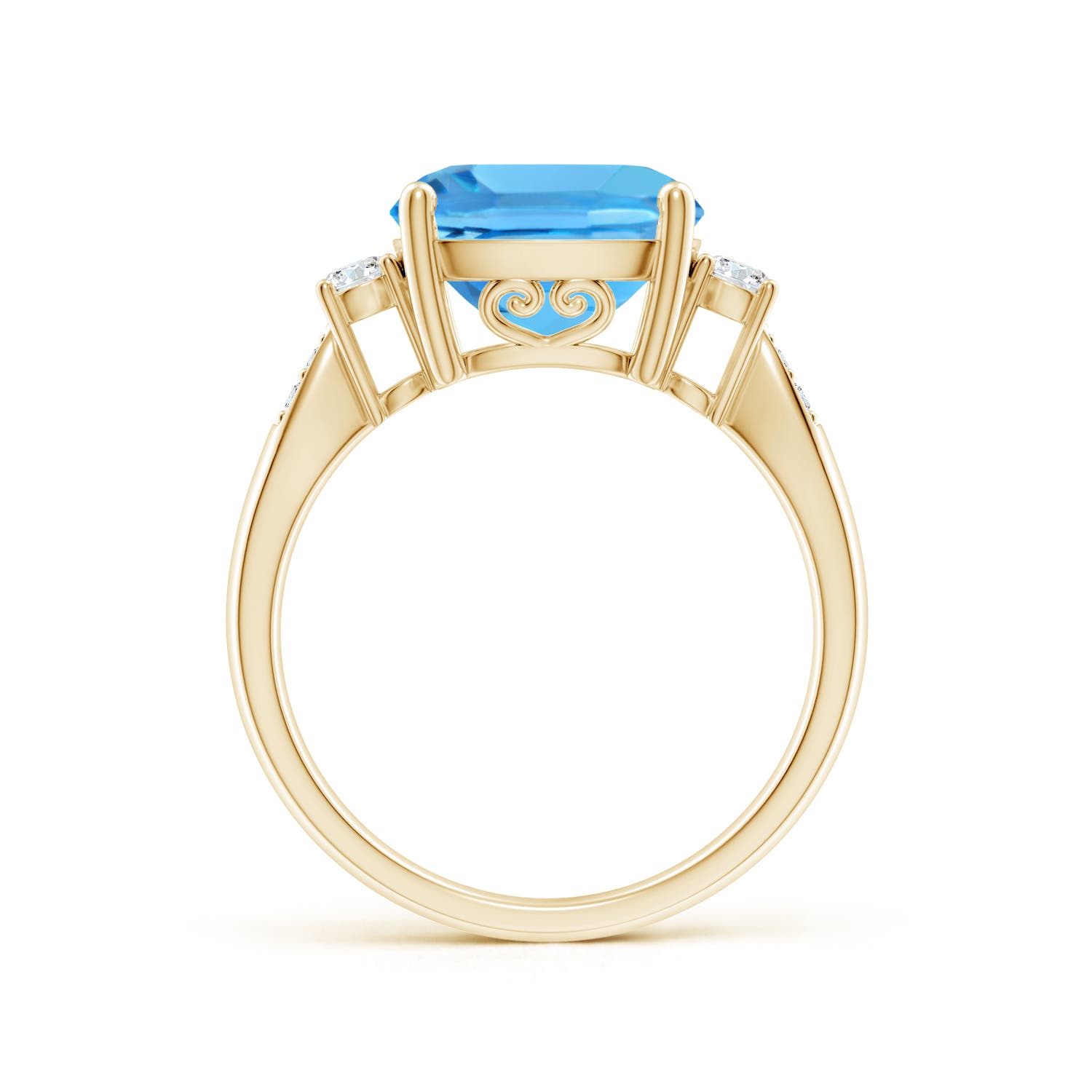 AAA - Swiss Blue Topaz / 5.35 CT / 14 KT Yellow Gold