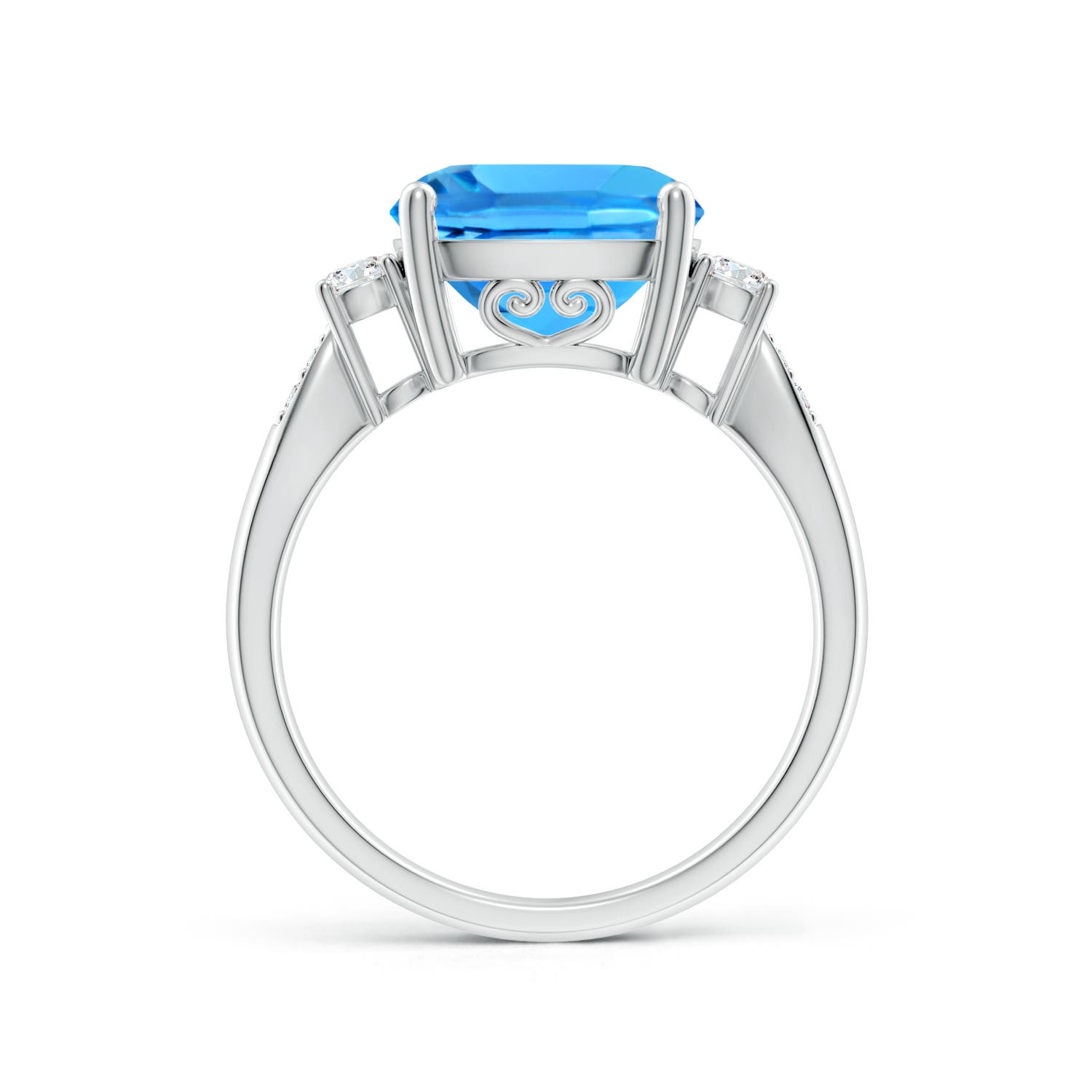 AAAA - Swiss Blue Topaz / 5.35 CT / 14 KT White Gold