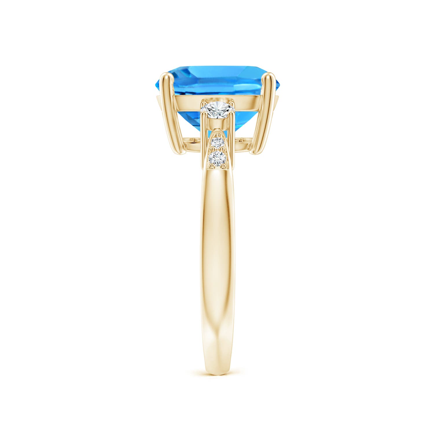 AAAA - Swiss Blue Topaz / 5.35 CT / 14 KT Yellow Gold