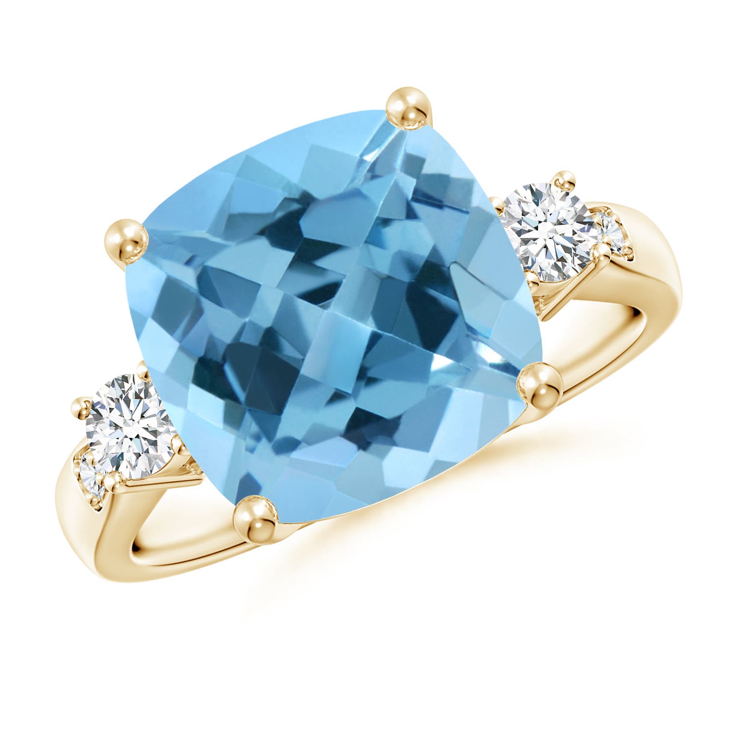 A - Swiss Blue Topaz / 6.25 CT / 14 KT Yellow Gold